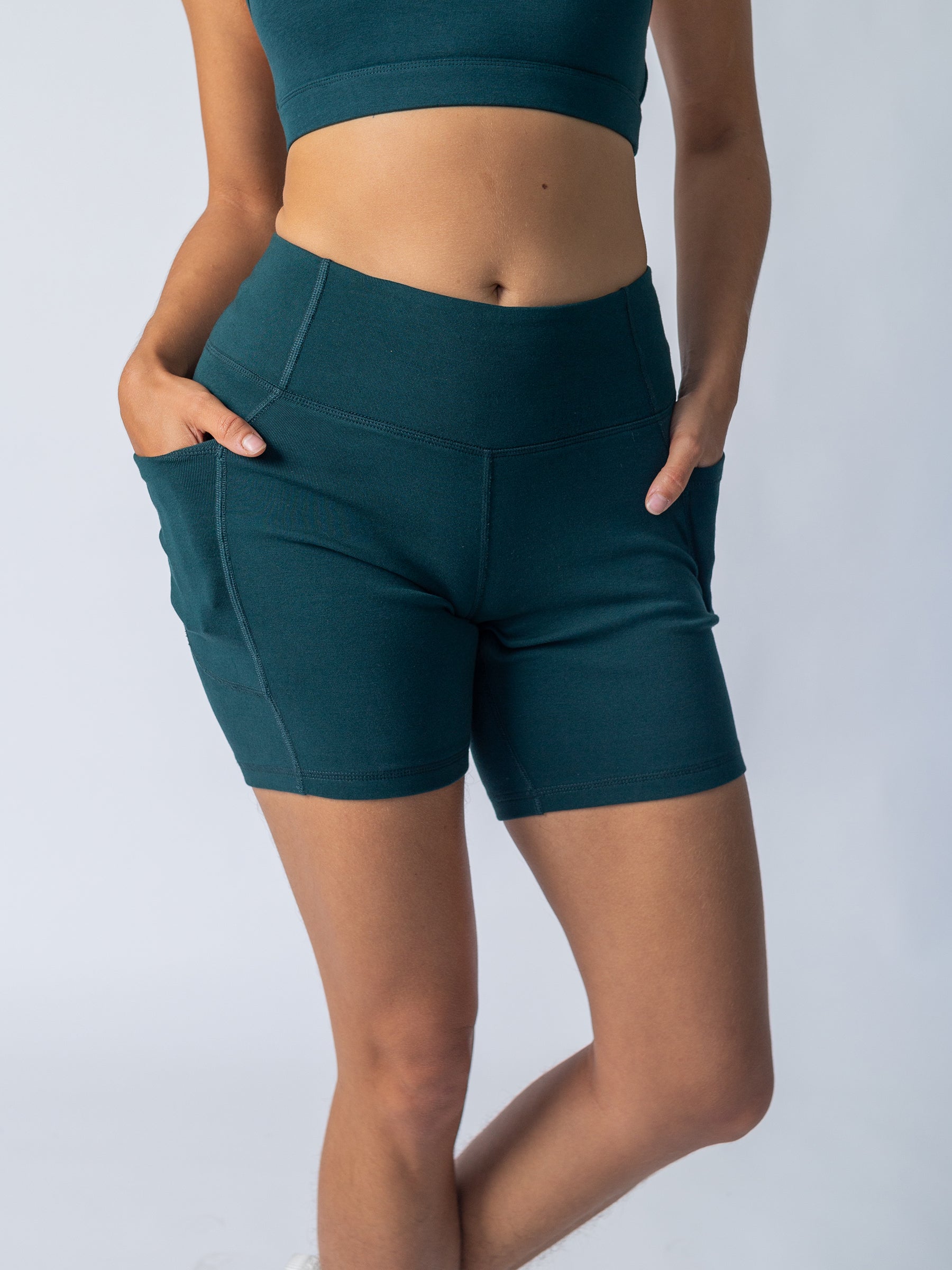 PlantTec™ Organic Shorts | Monstera, a Organic Activewear by Happy Earth Apparel