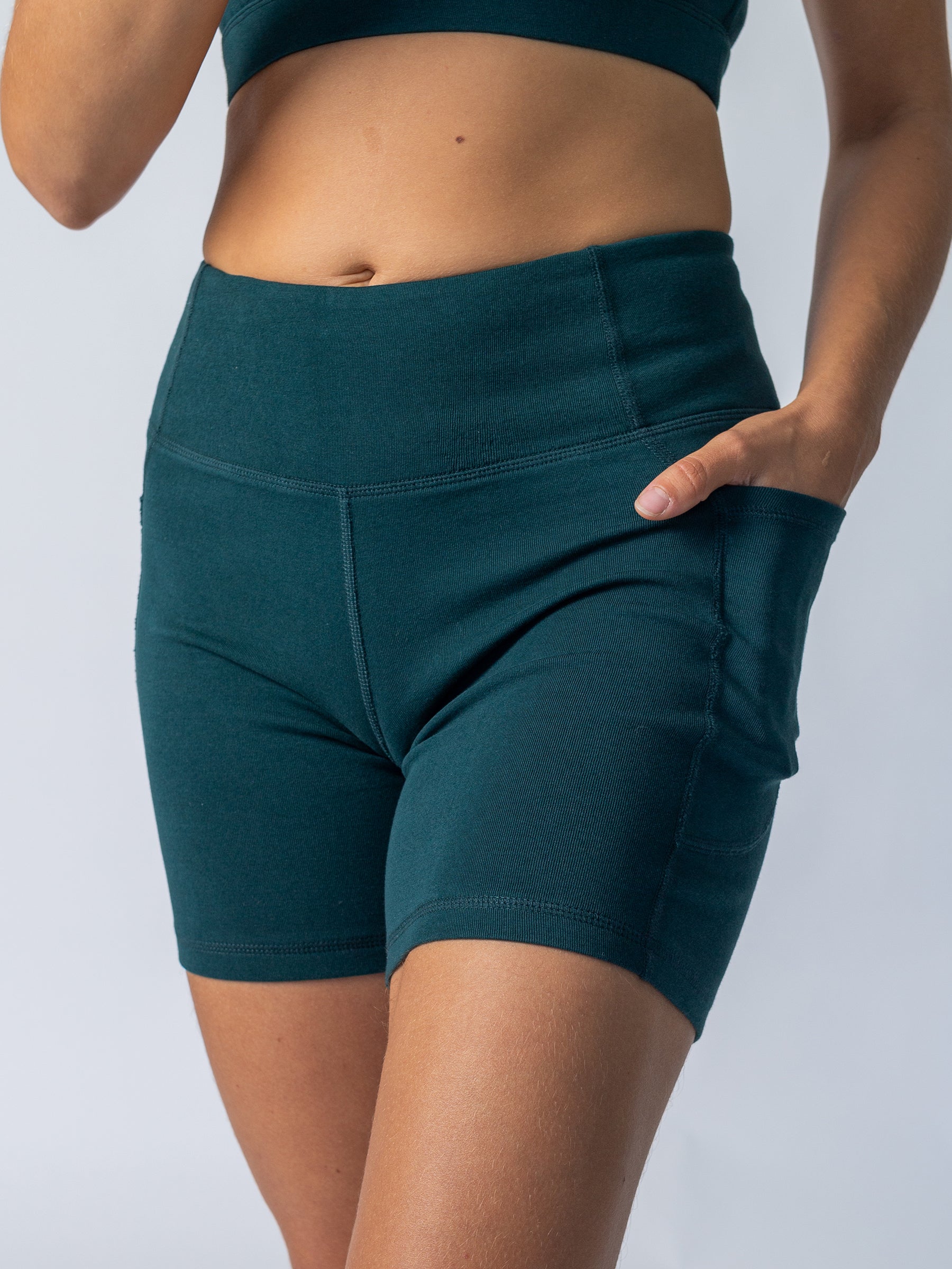 PlantTec™ Organic Shorts | Monstera, a Organic Activewear by Happy Earth Apparel