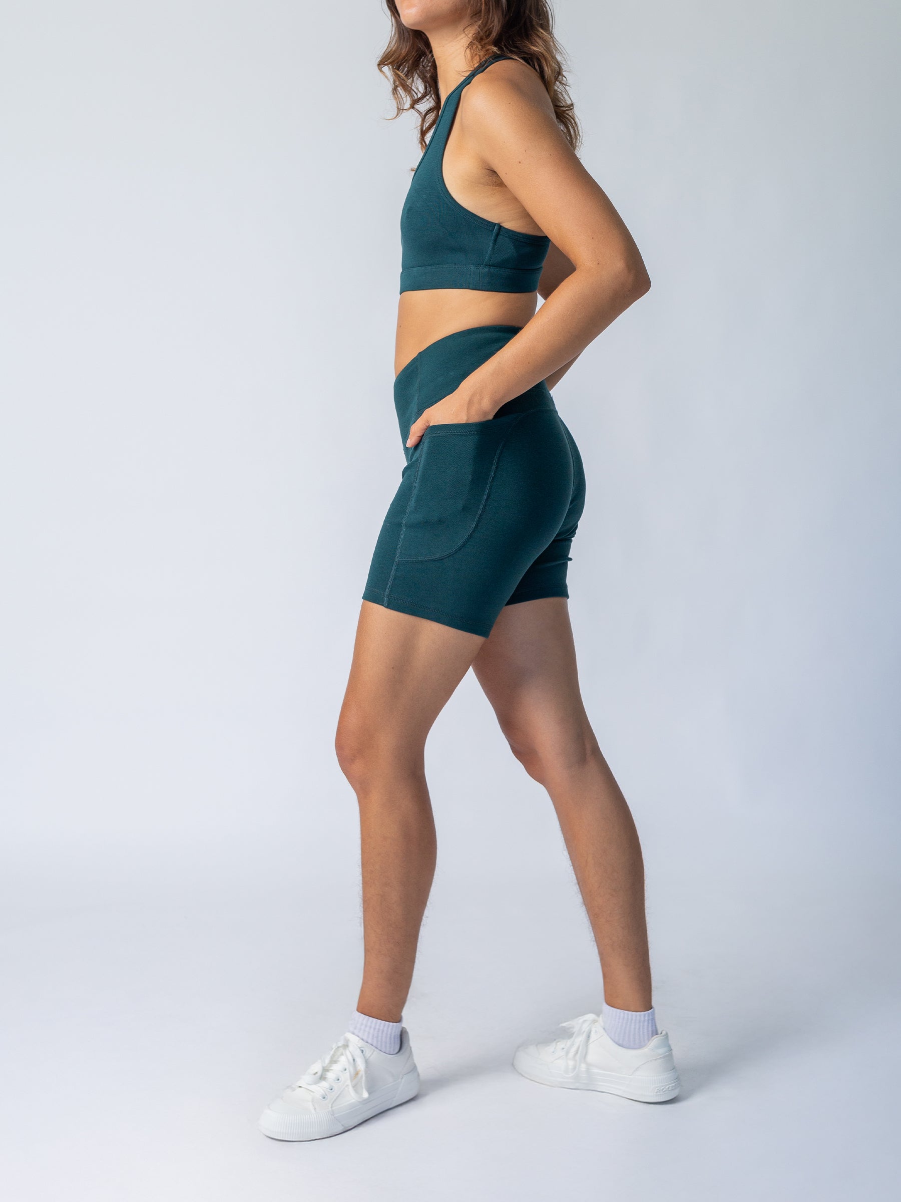 PlantTec™ Organic Shorts | Monstera, a Organic Activewear by Happy Earth Apparel