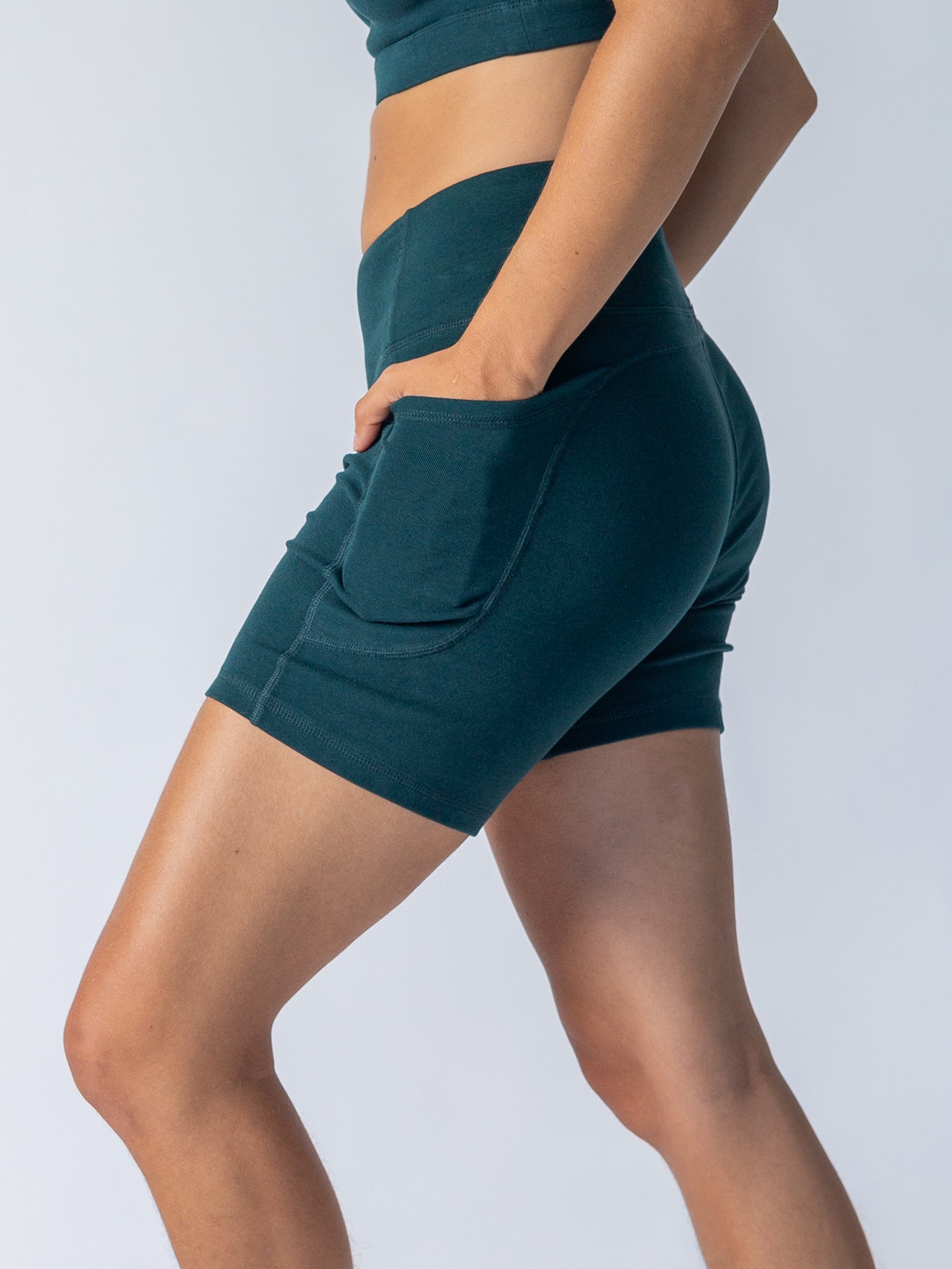 PlantTec™ Organic Shorts | Monstera, a Organic Activewear by Happy Earth Apparel