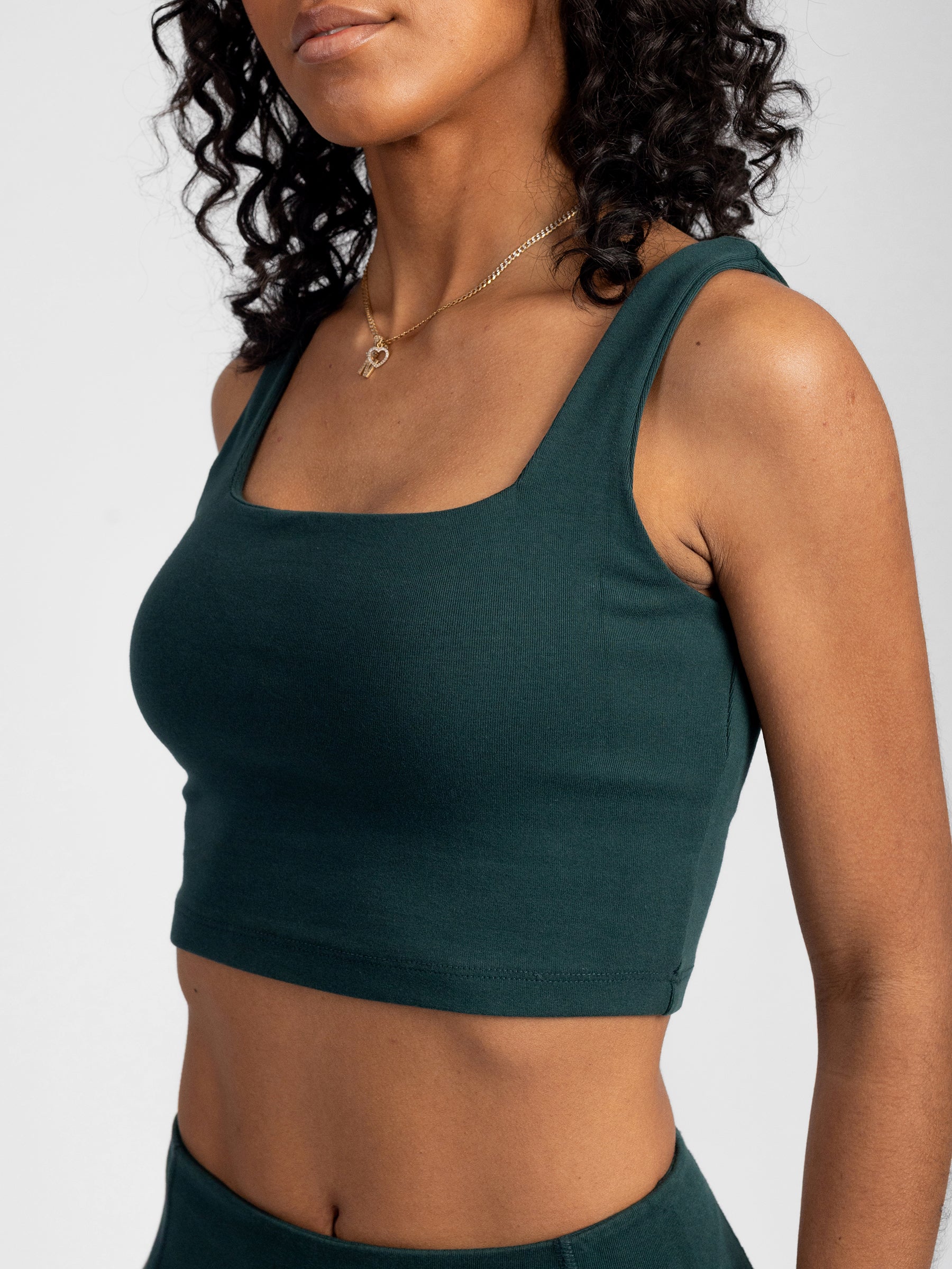 PlantTec™ Organic Built-in Bra Tank | Monstera