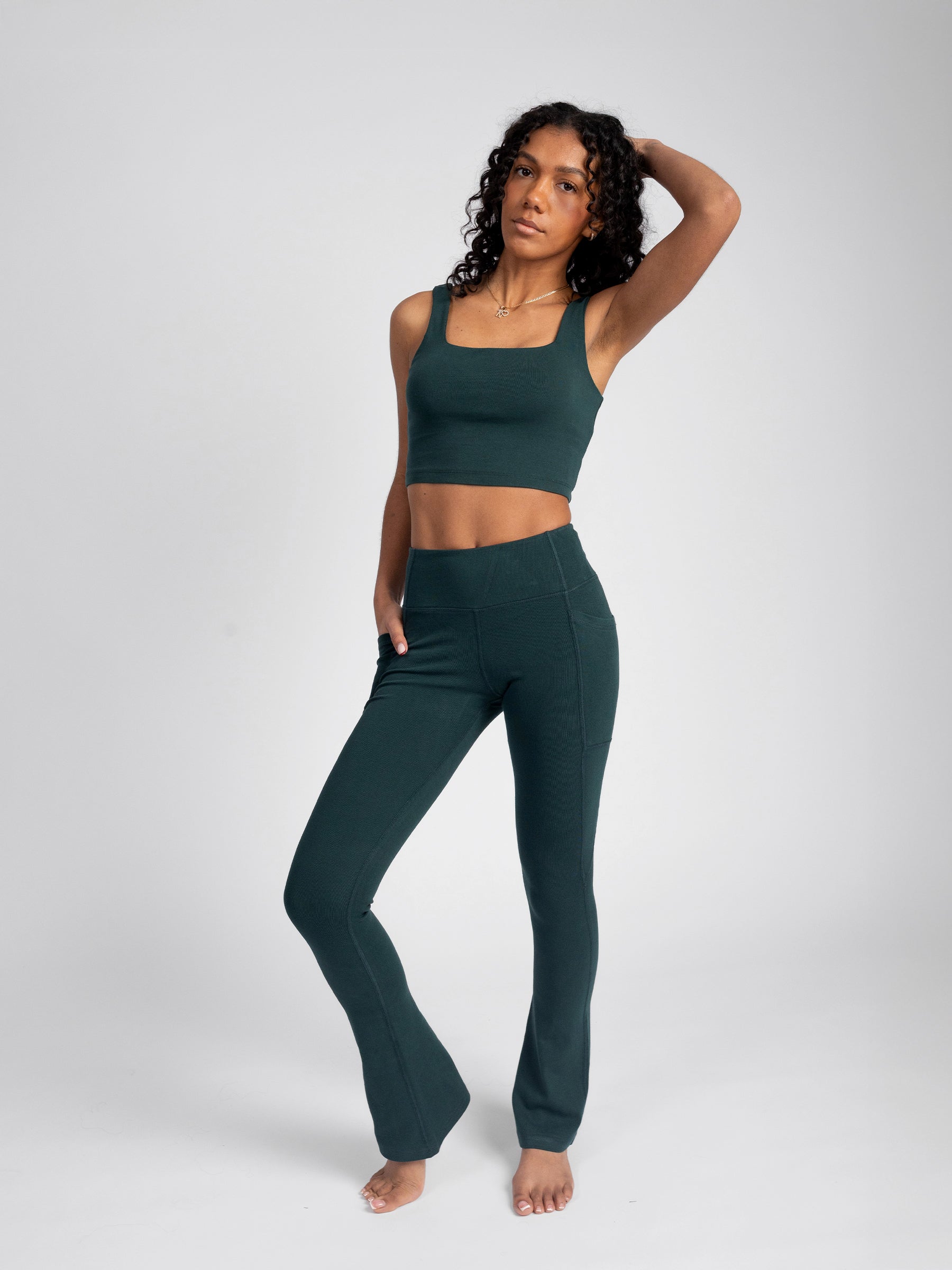 PlantTec™ Organic Built-in Bra Tank | Monstera