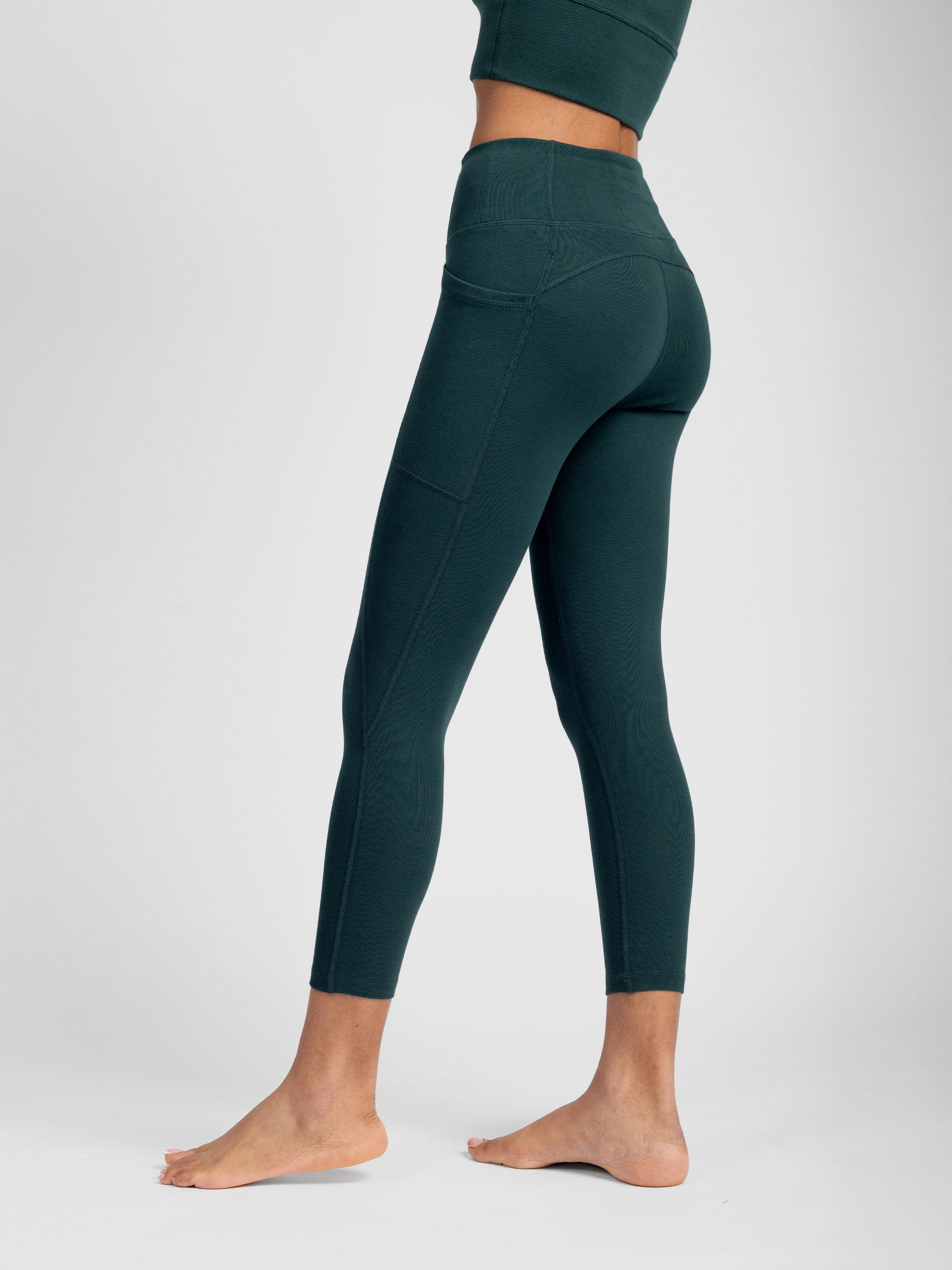 PlantTec™ Organic Crop/Petite Leggings | Monstera