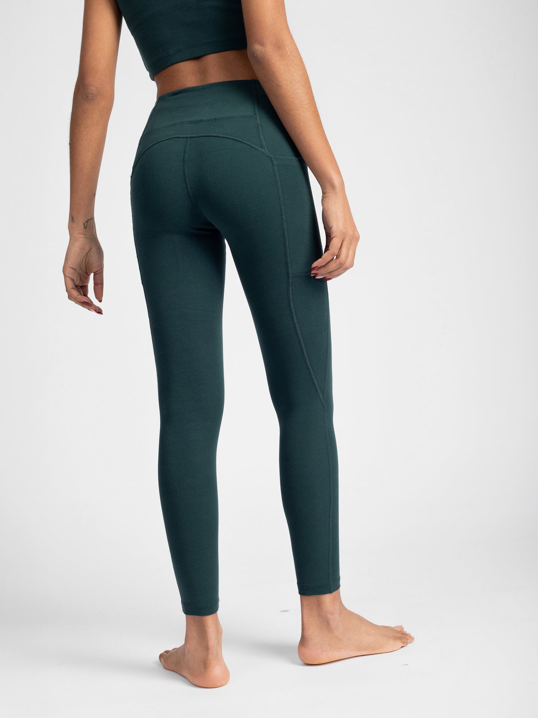 矯正用品・補助ベルト HEATTRAP leggings JP XL / US L PlantTec Organic Cotton Performance Leggings | Monstera Teal