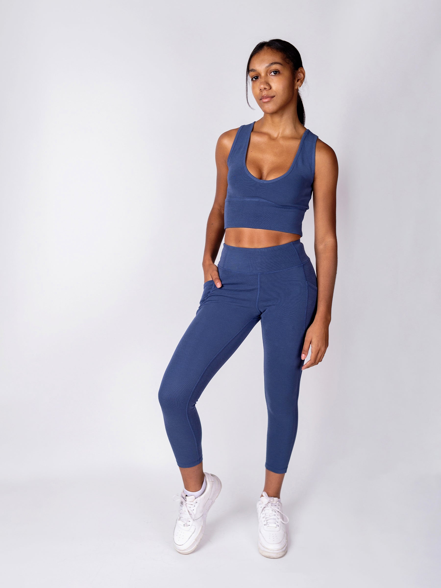 PlantTec™ Organic Reversible Tank | Blueberry, a Organic Activewear by Happy Earth Apparel