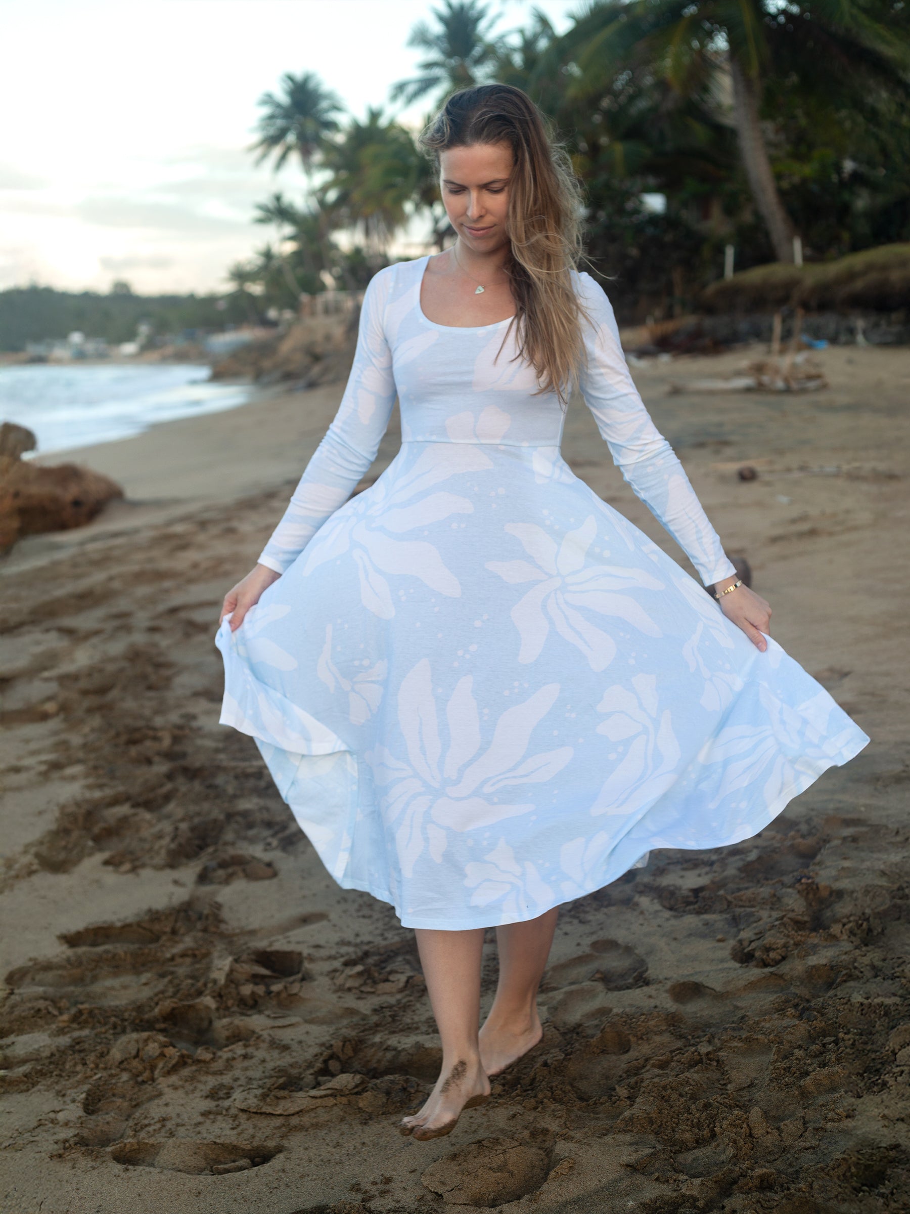 Luna Midi Dress | Naupaka Blossom