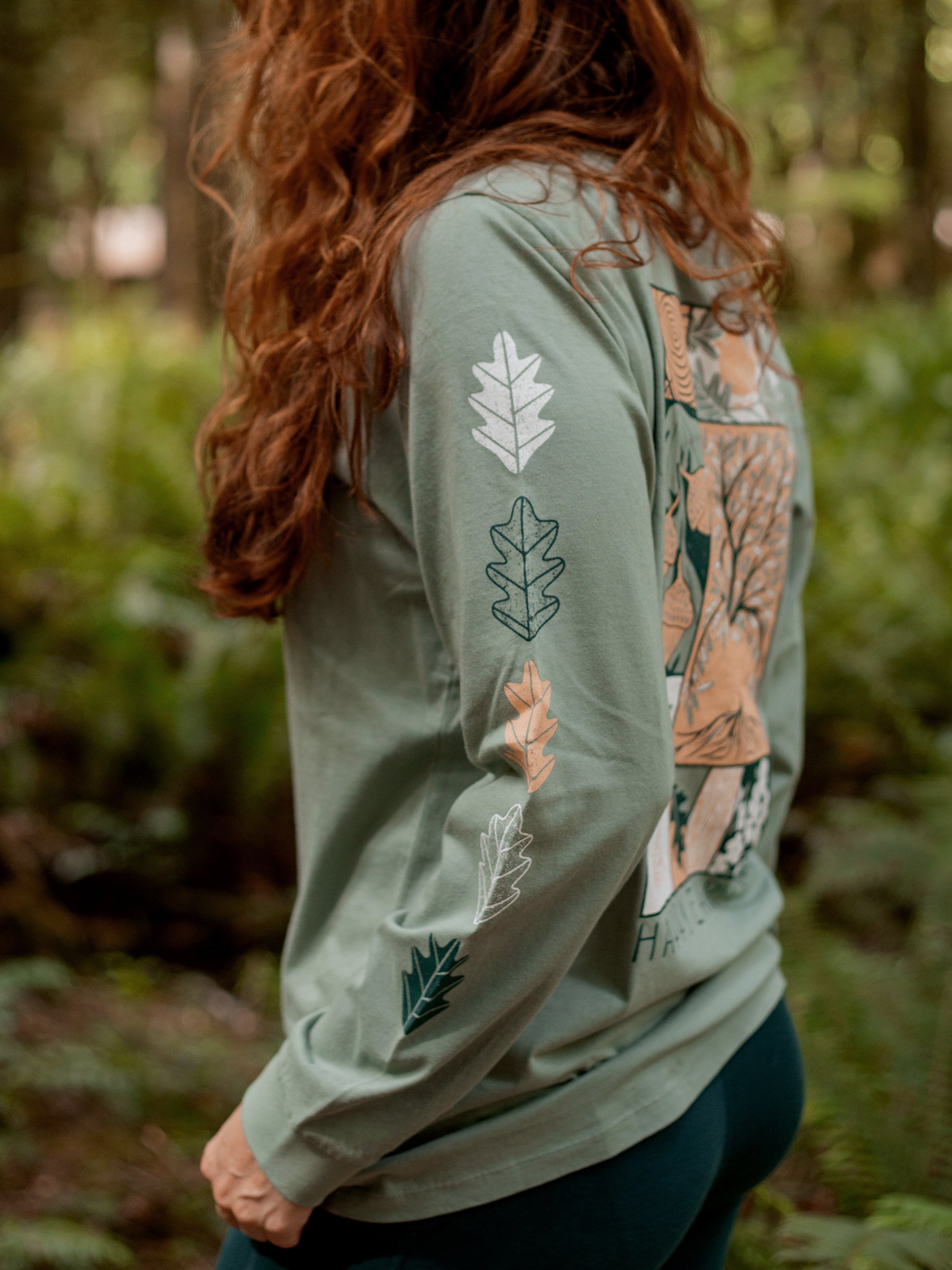 Oak Tree Tee-Organic Long Sleeve Tee-Happy Earth