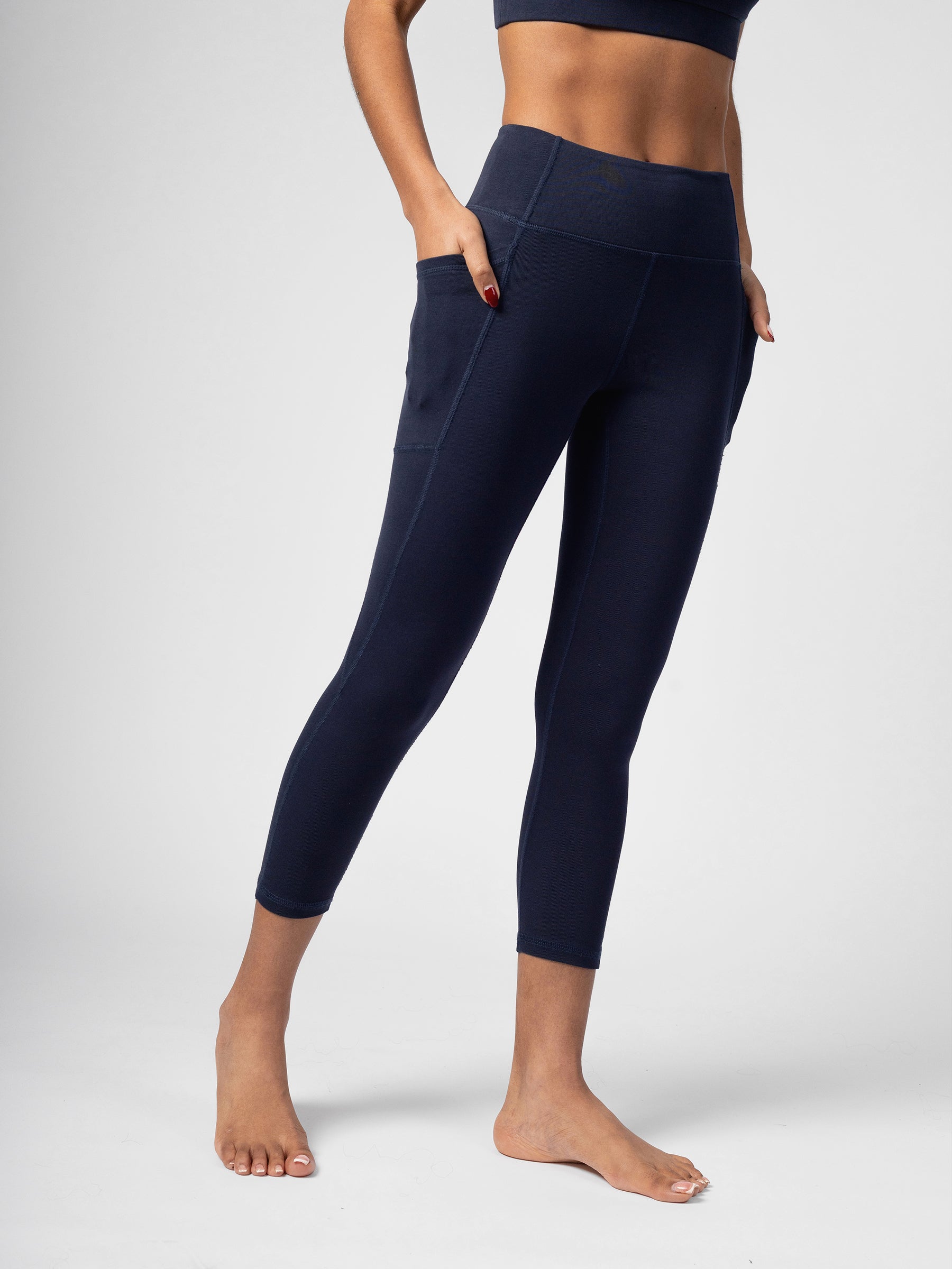 PlantTec™ Organic Crop/Petite Leggings | Ocean