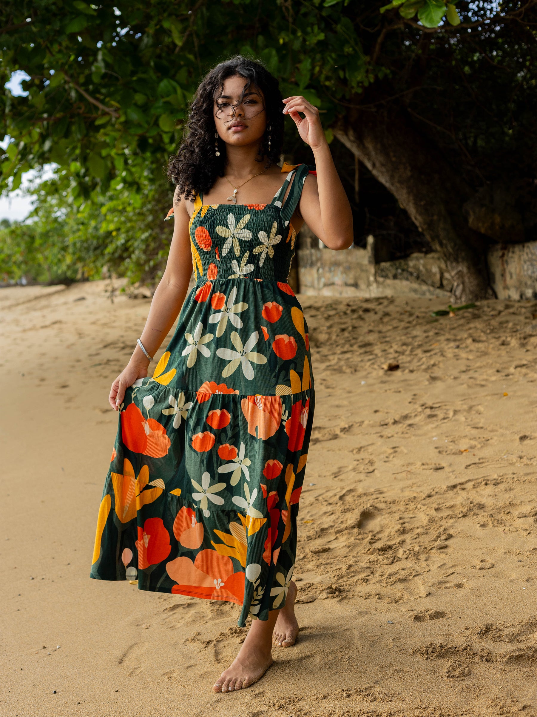 Evie Smocked Dress | Paradise