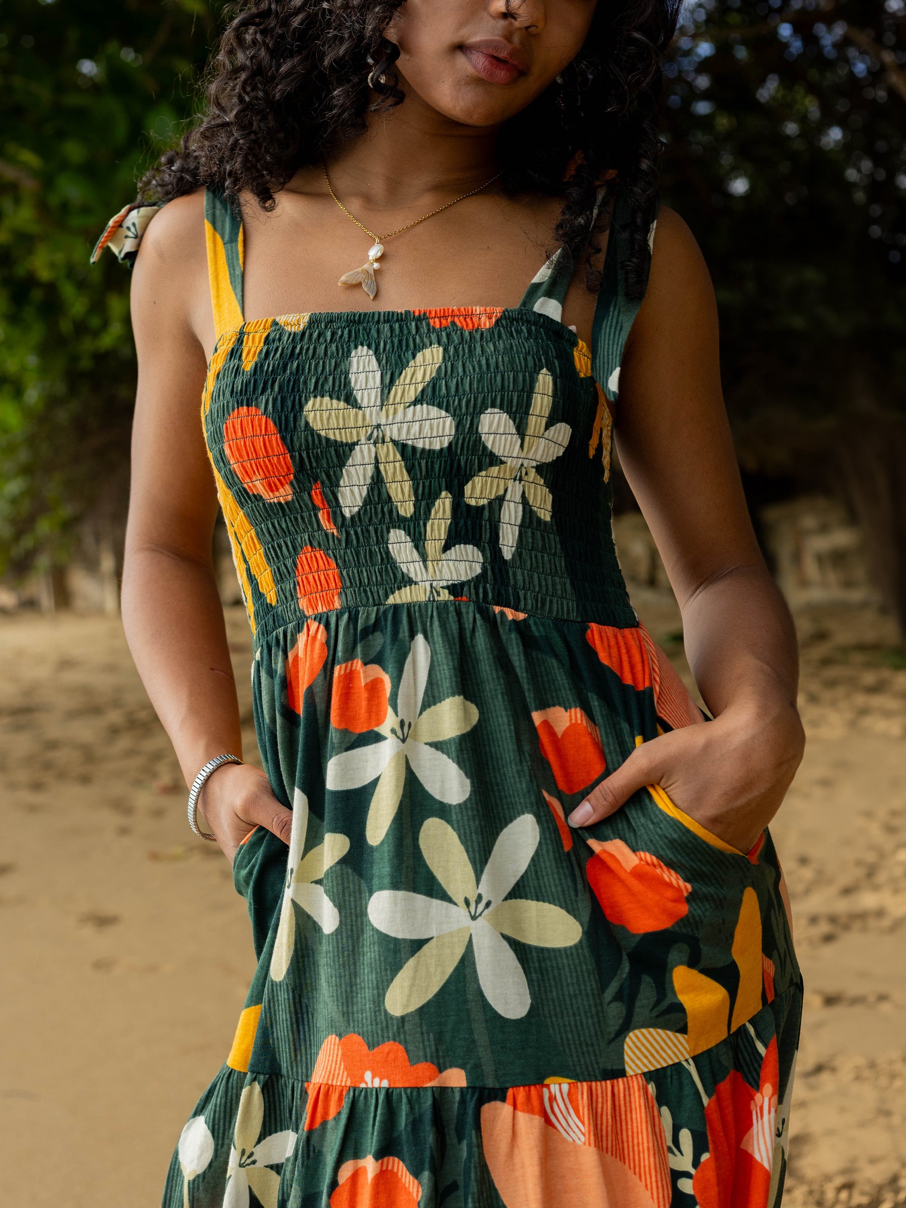 Evie Smocked Dress | Paradise