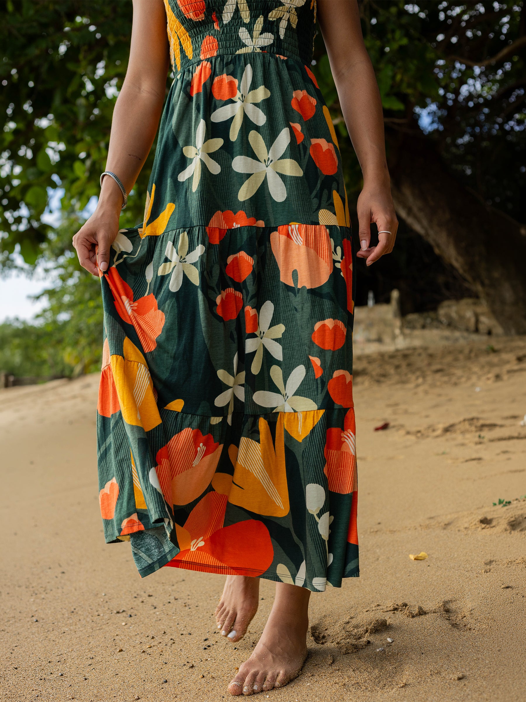 Evie Smocked Dress | Paradise