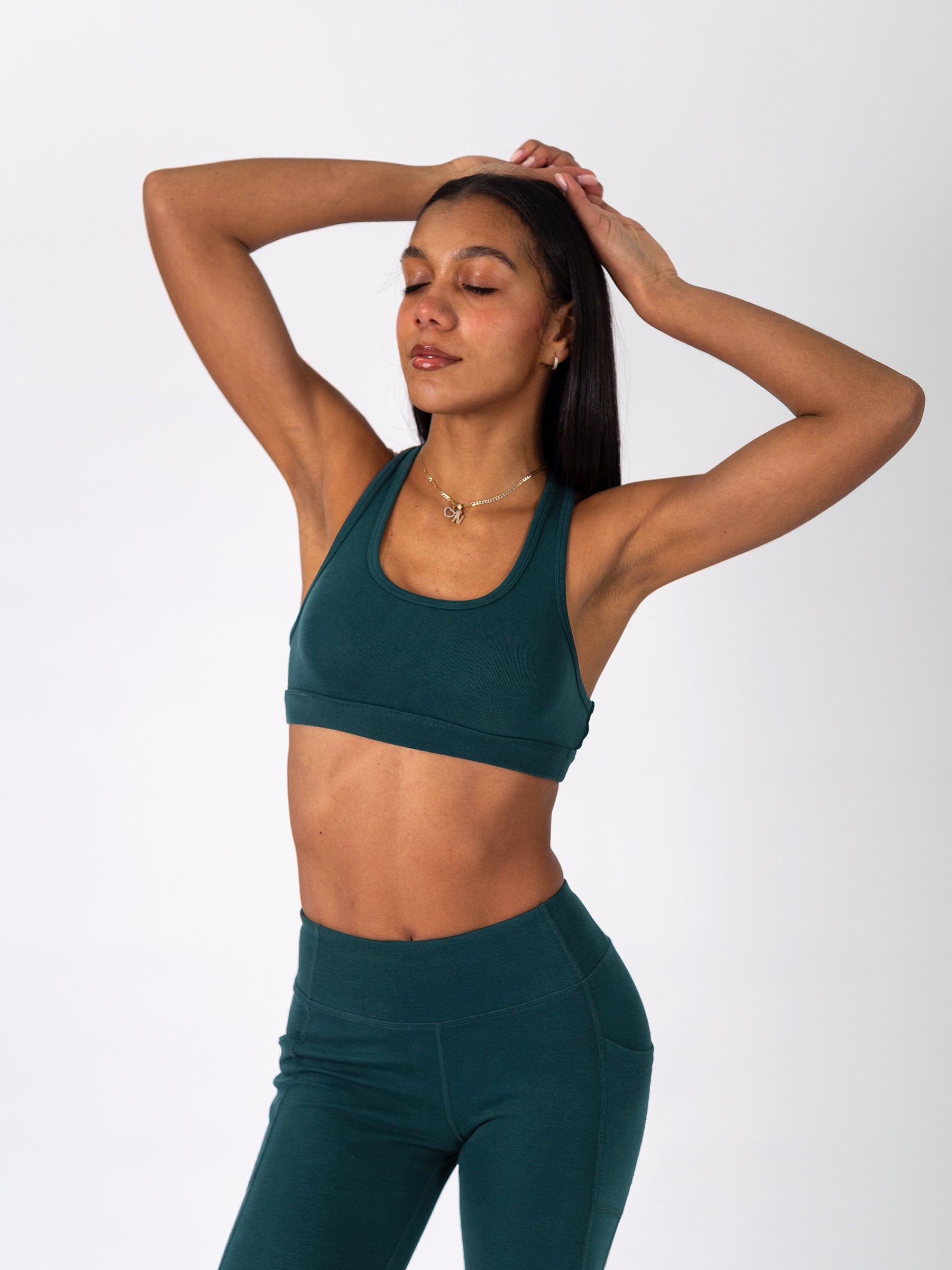 PlantTec™ Organic Sports Bra | Monstera, a Organic Activewear by Happy Earth Apparel
