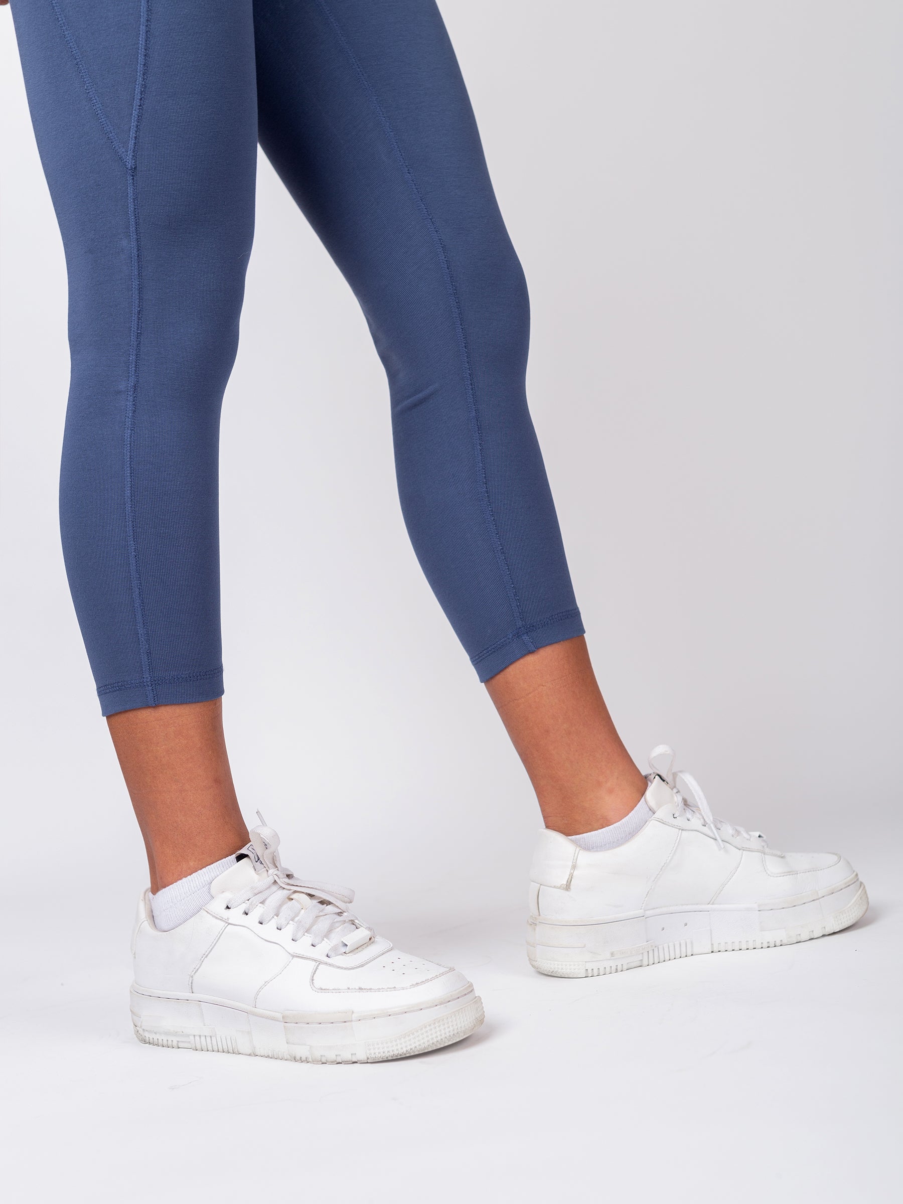 PlantTec™ Organic Crop/Petite Leggings | Blueberry, a Organic Activewear by Happy Earth Apparel