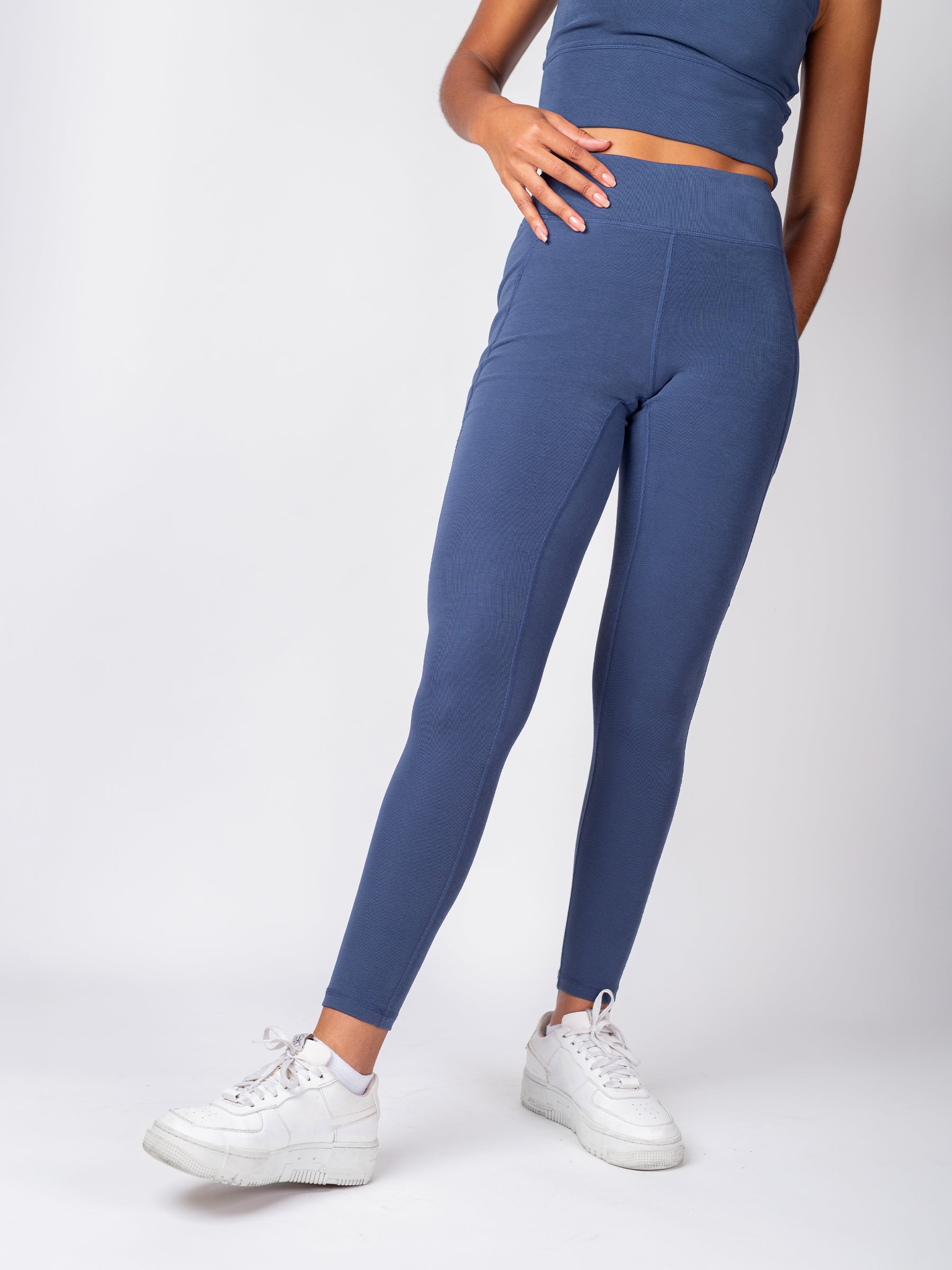 PlantTec™ Organic Leggings | Blueberry, a Organic Activewear by Happy Earth Apparel
