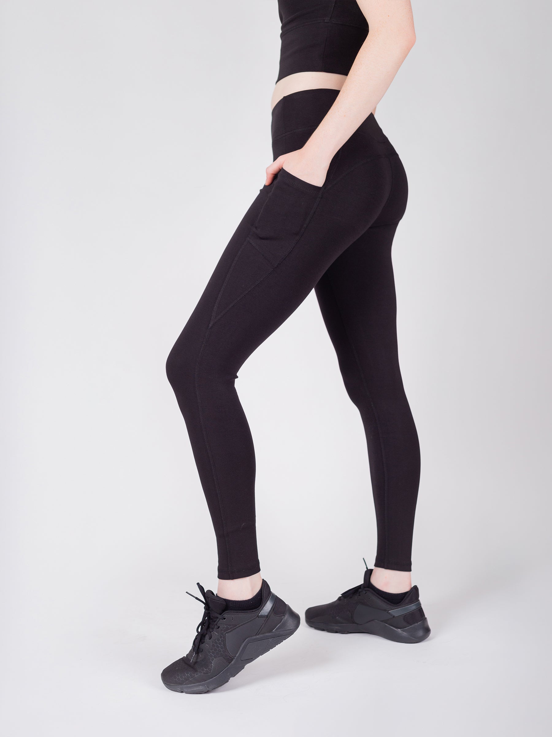 PlantTec Plant-Based Organic Cotton Performance Leggings Ribbed