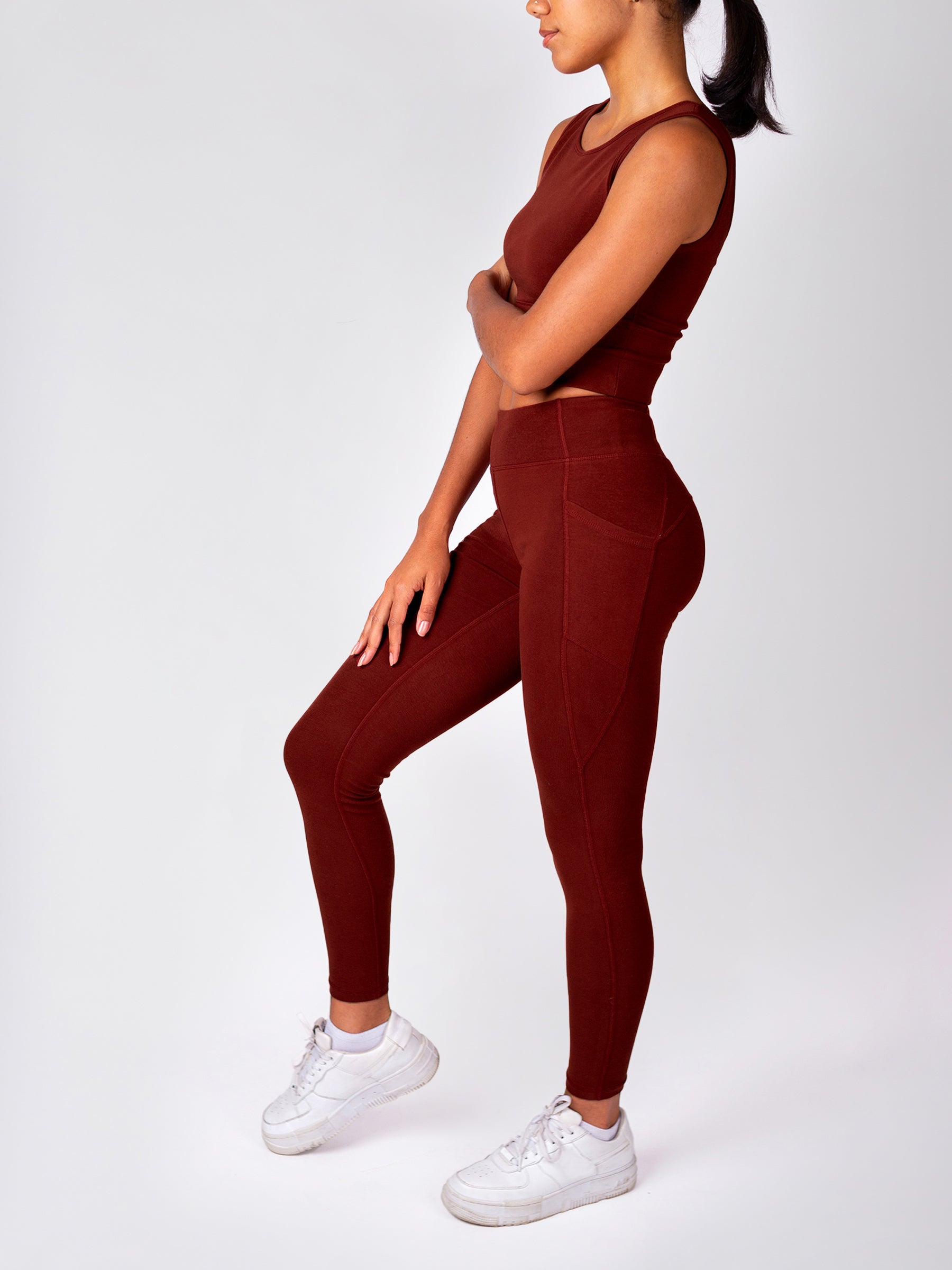 PlantTec™ Organic Leggings | Redwood-Organic Activewear-Happy Earth