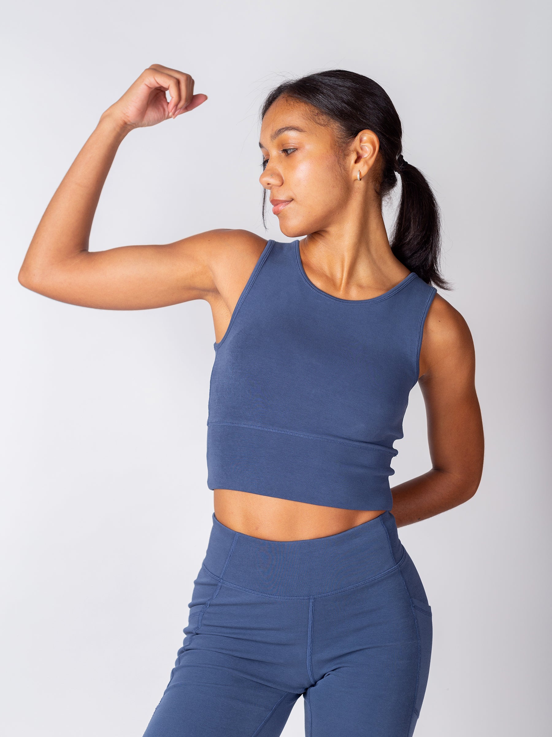 PlantTec™ Organic Reversible Tank | Blueberry-Organic Activewear-Happy Earth