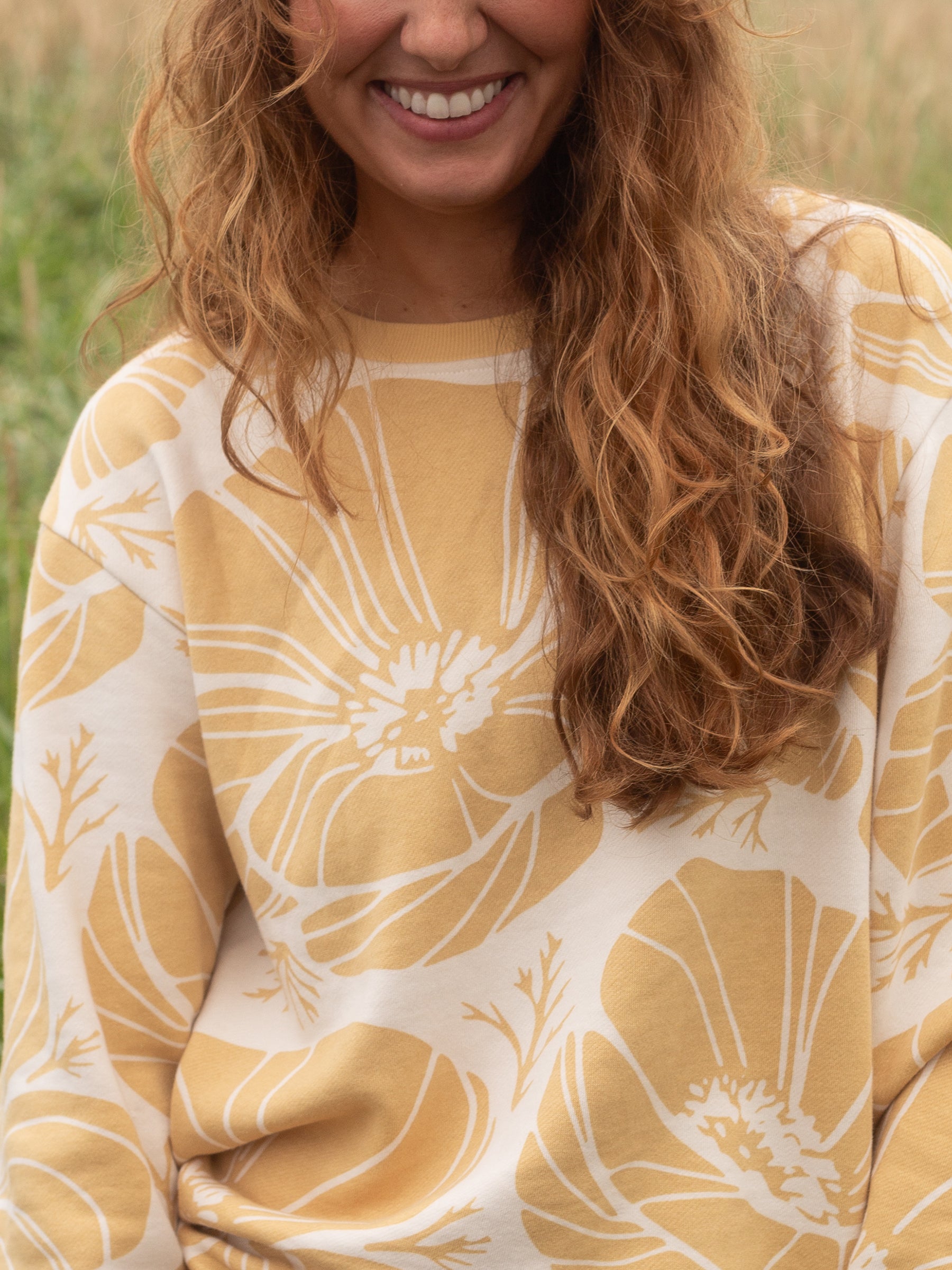Poppies Pullover-Organic Sweatshirt-Happy Earth