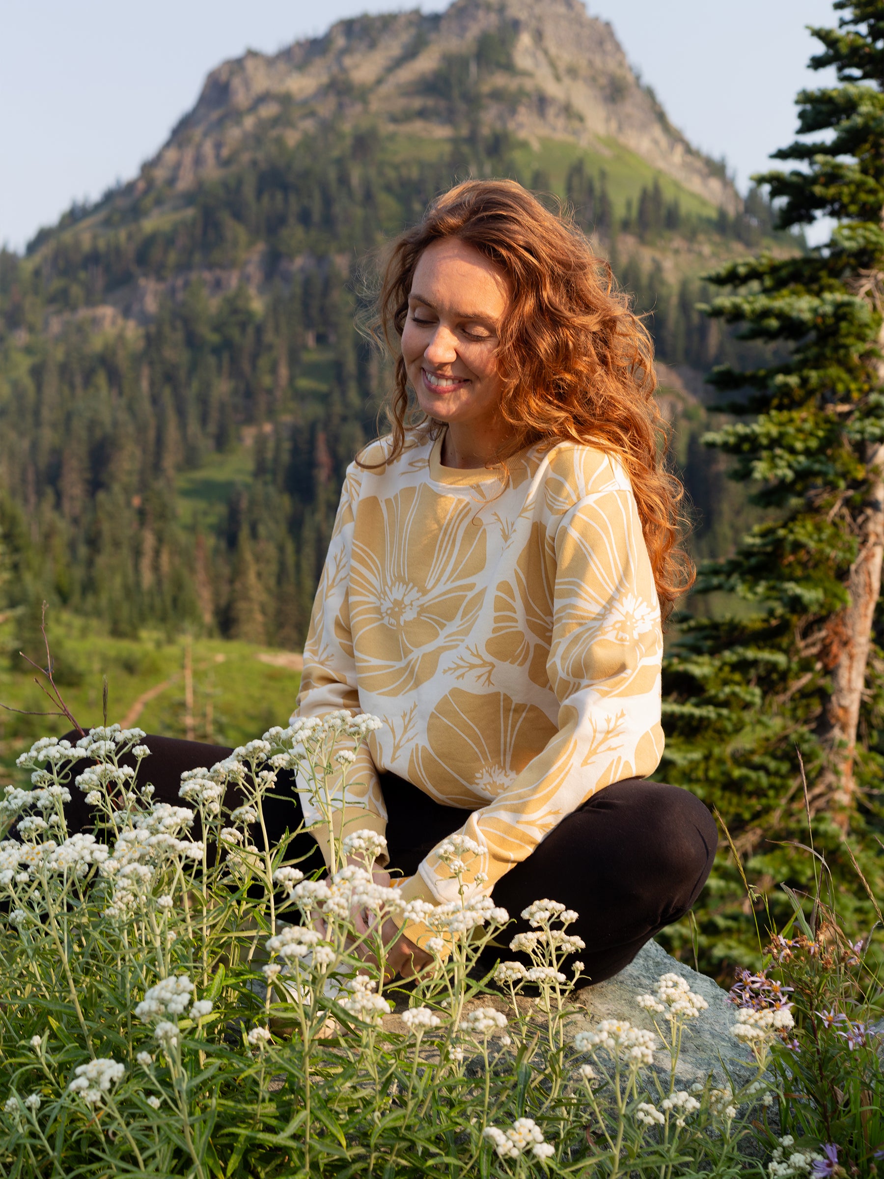 Poppies Pullover-Organic Sweatshirt-Happy Earth