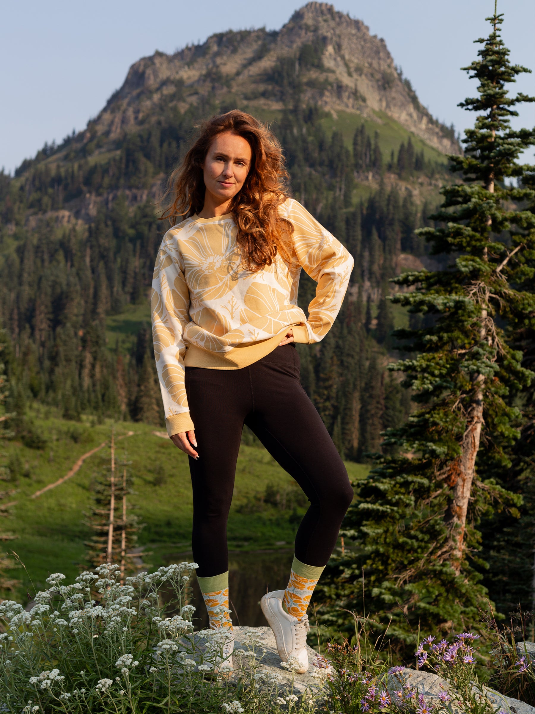 Poppies Pullover-Organic Sweatshirt-Happy Earth