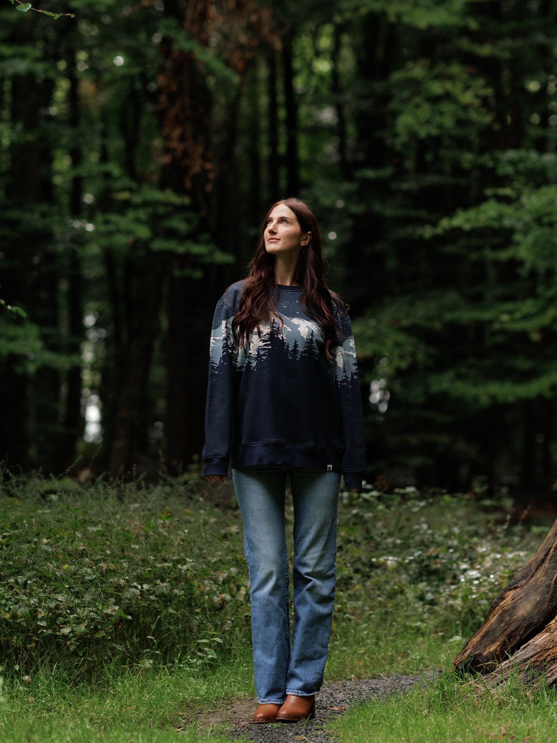 Cascadian Night Pullover, a Organic Sweatshirt by Happy Earth Apparel