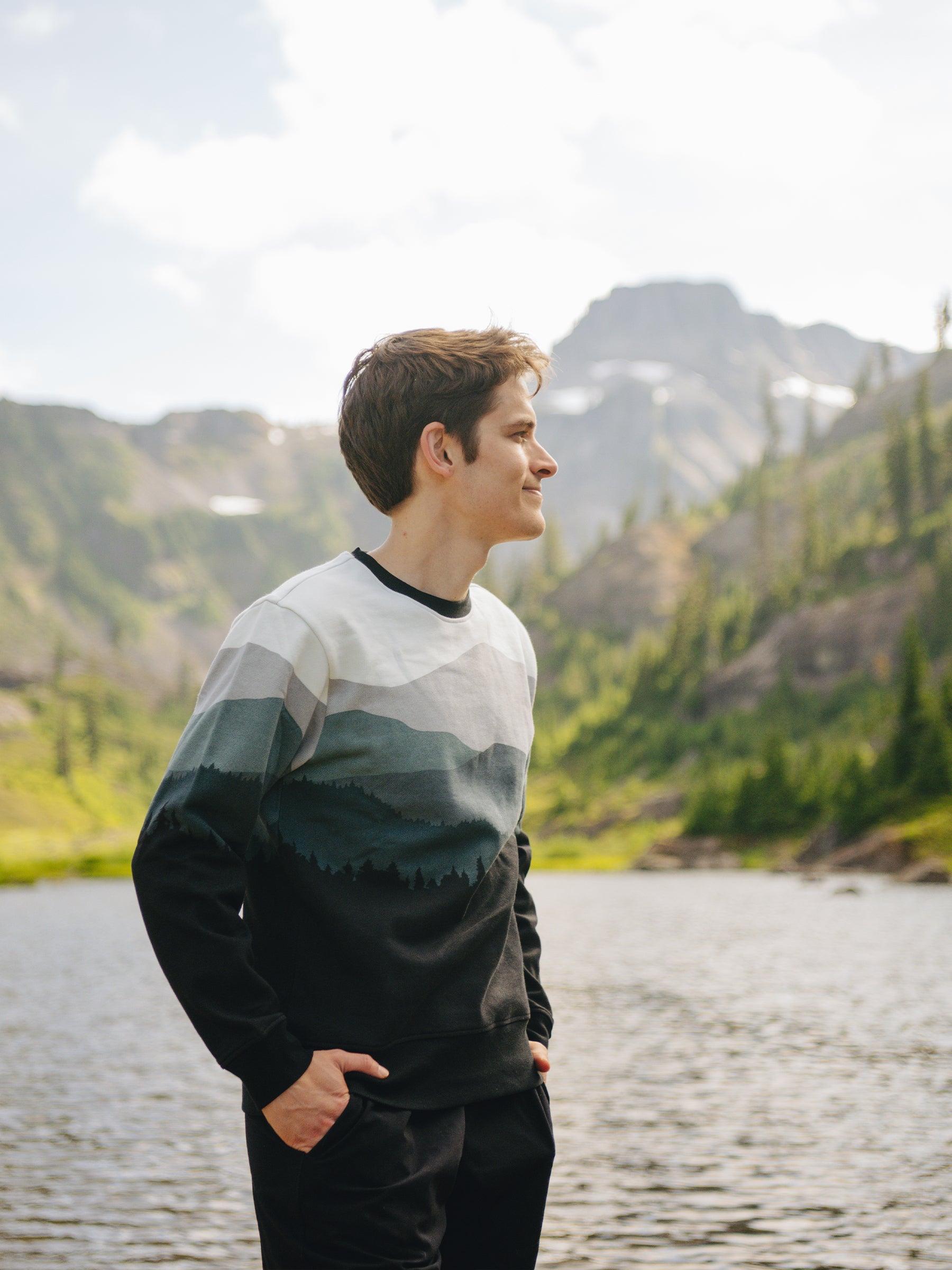 Smoky Mountains Pullover, a Organic Sweatshirt by Happy Earth Apparel