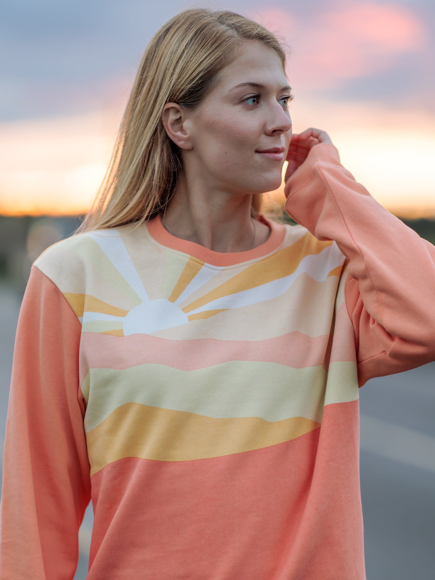 Sunburst Pullover, a Organic Sweatshirt by Happy Earth Apparel