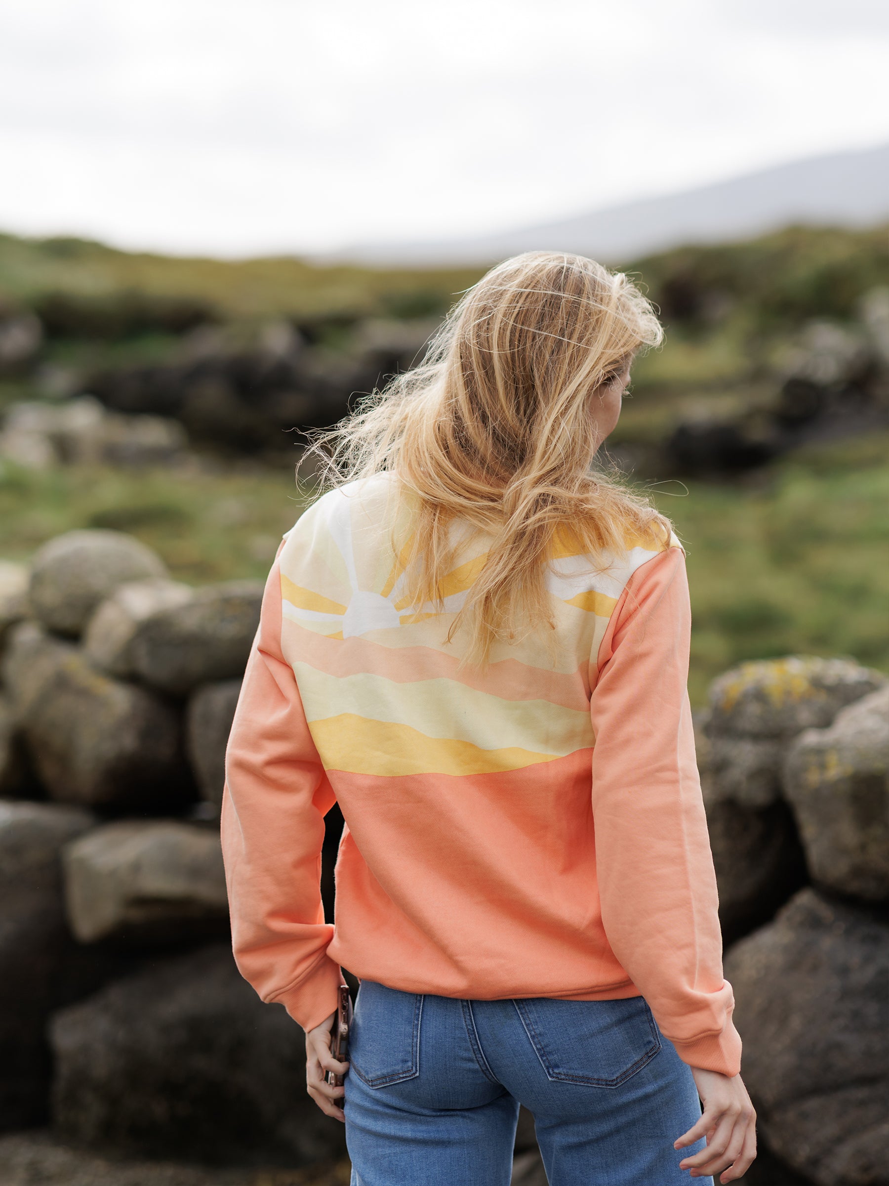 Sunburst Pullover, a Organic Sweatshirt by Happy Earth Apparel