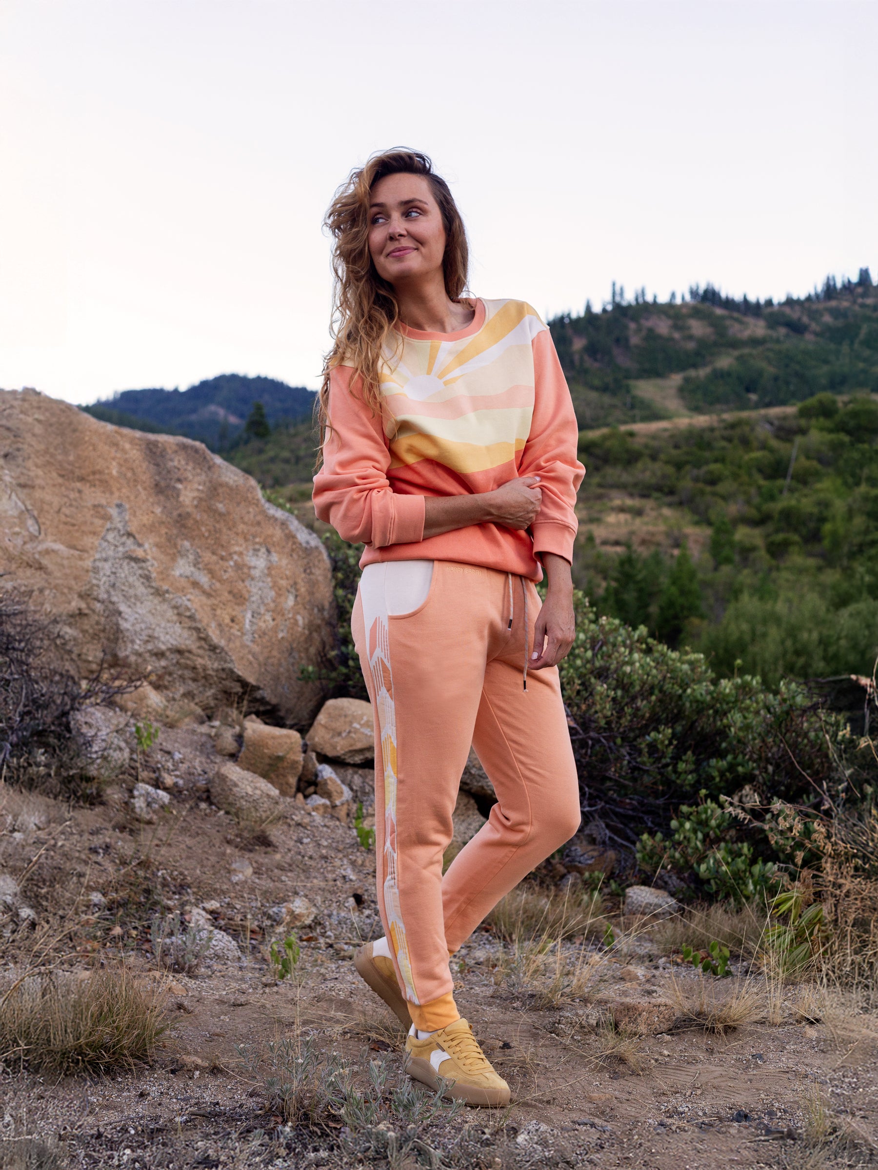 Sunburst Joggers, a Organic Joggers by Happy Earth Apparel