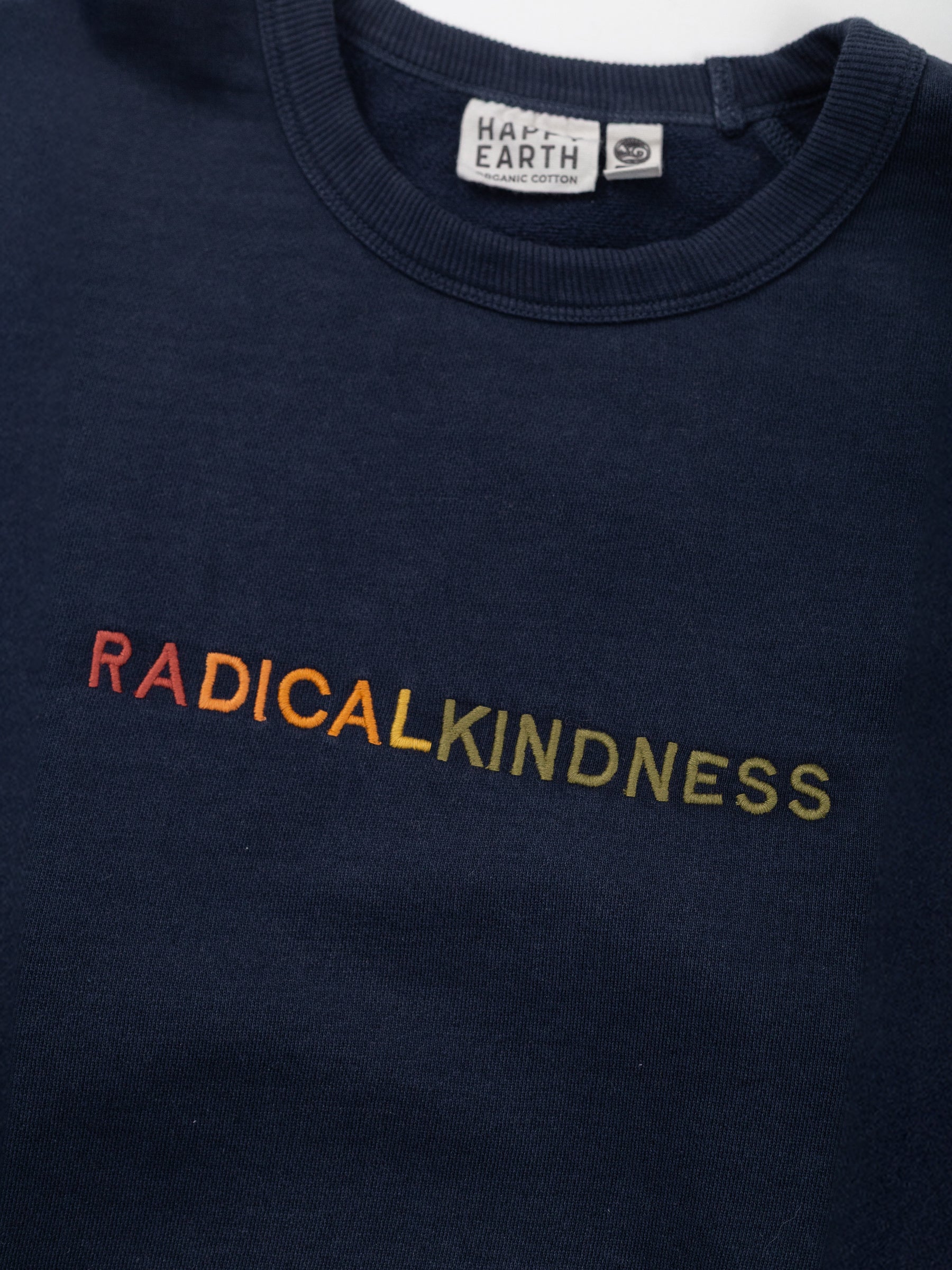 RADICAL KINDNESS Embroidered Organic Pullover