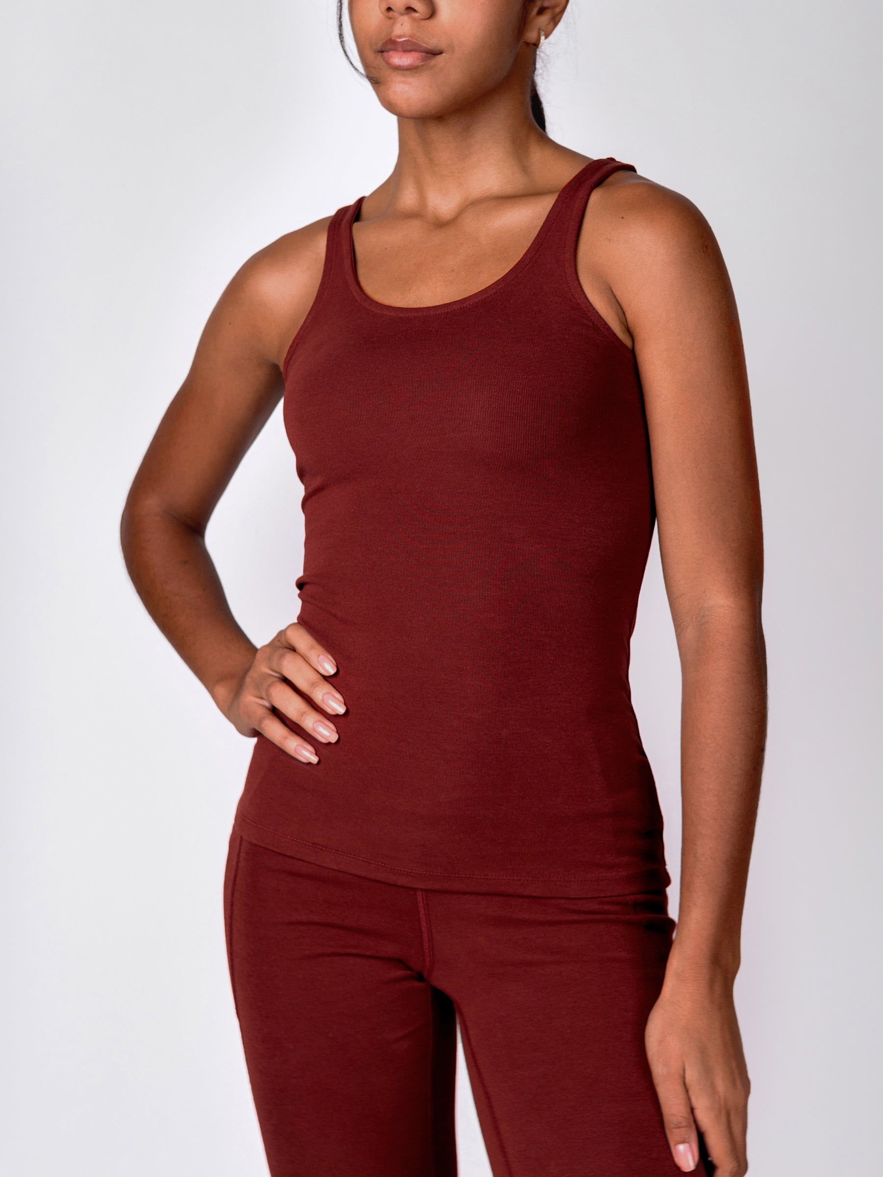 PlantTec™ Organic Compression Tank | Redwood, a Organic Activewear by Happy Earth Apparel