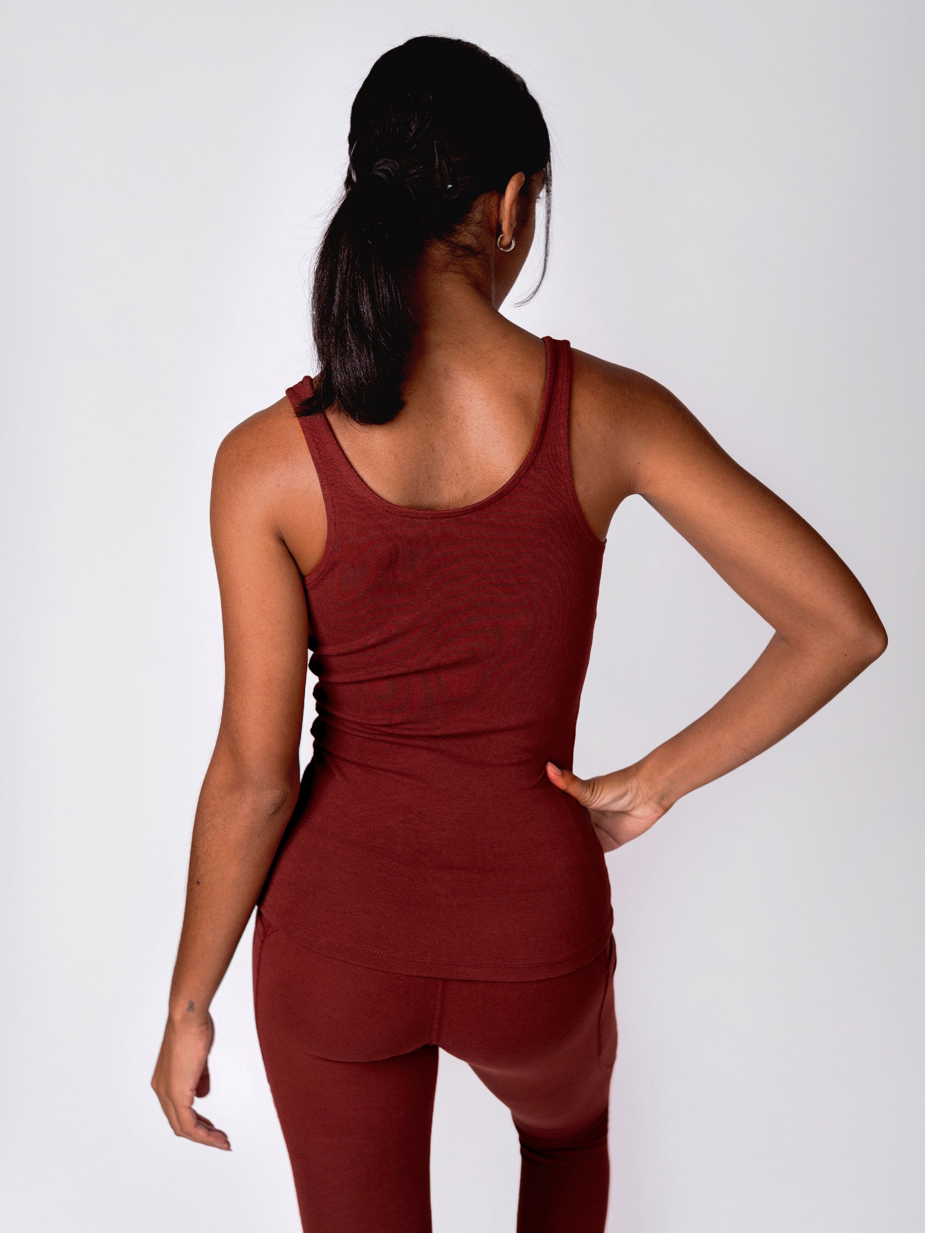 PlantTec™ Organic Compression Tank | Redwood, a Organic Activewear by Happy Earth Apparel