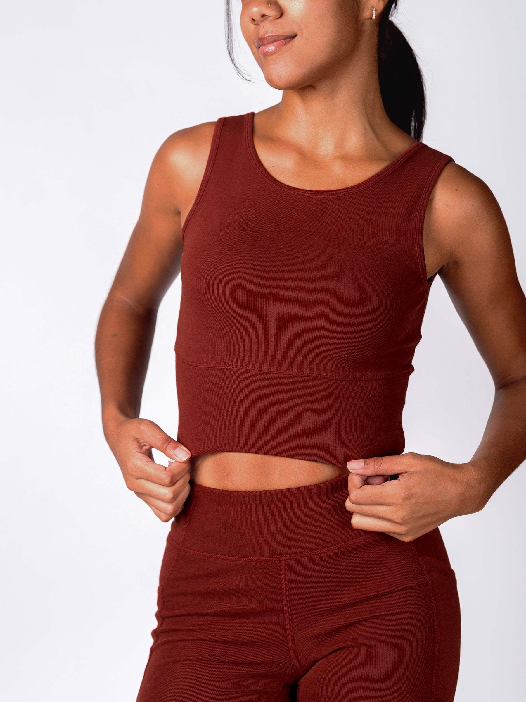 PlantTec™ Organic Reversible Tank | Redwood, a Organic Activewear by Happy Earth Apparel