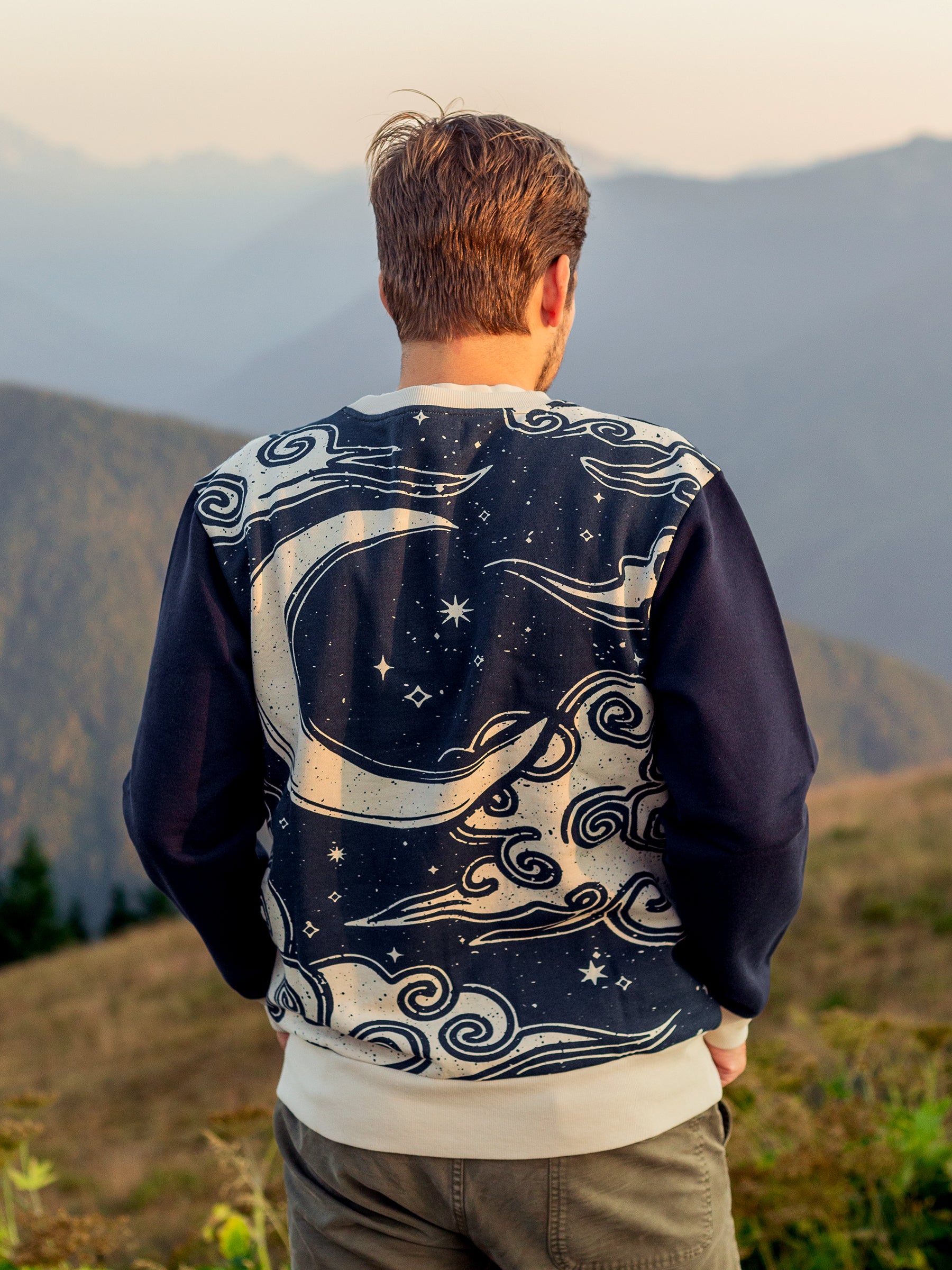 Reverie de Lune Pullover, a Organic Sweatshirt by Happy Earth Apparel