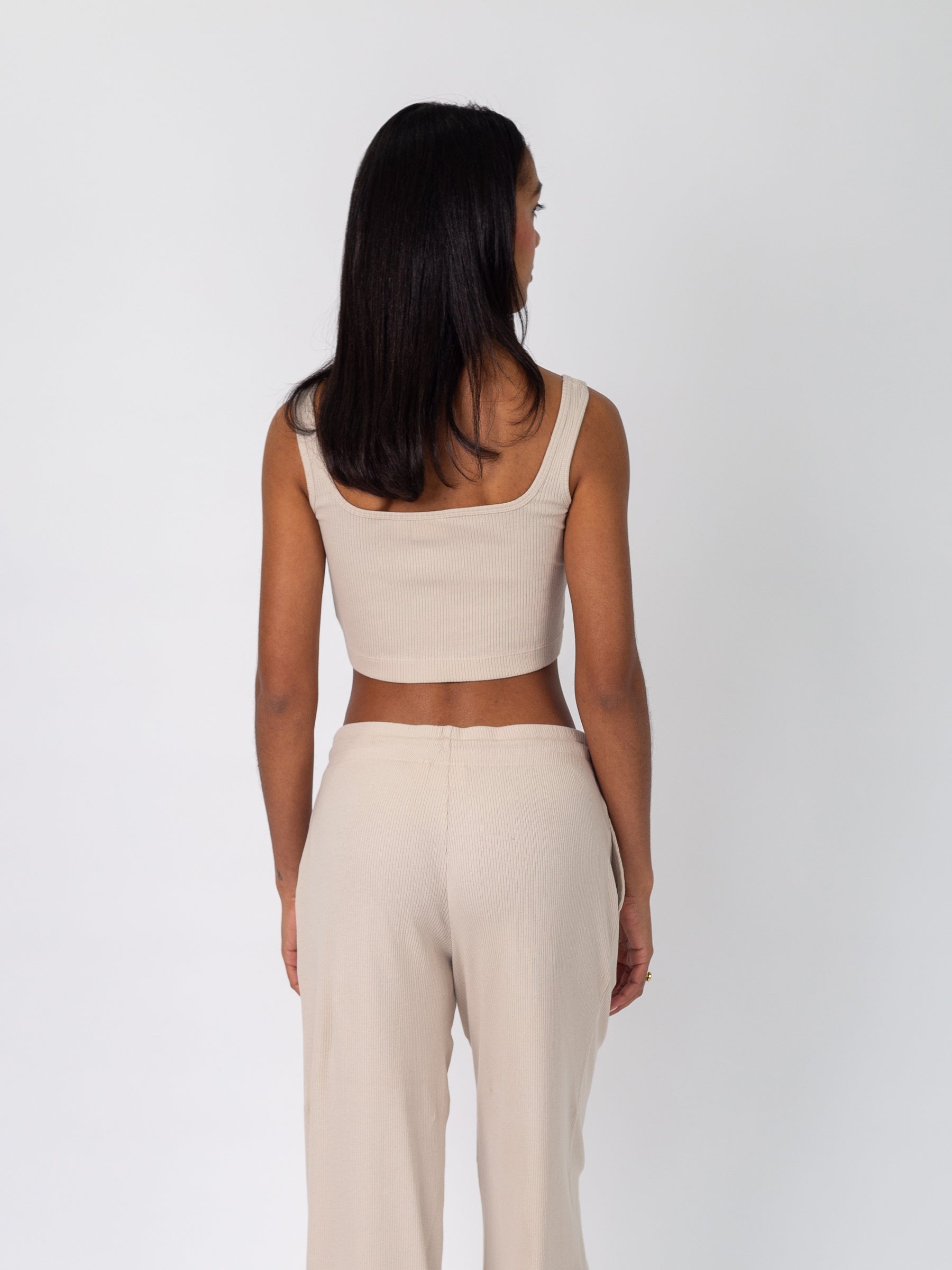 Revive™ Organic Cotton Crop Tank | Oat-Organic Low Impact Activewear-Happy Earth