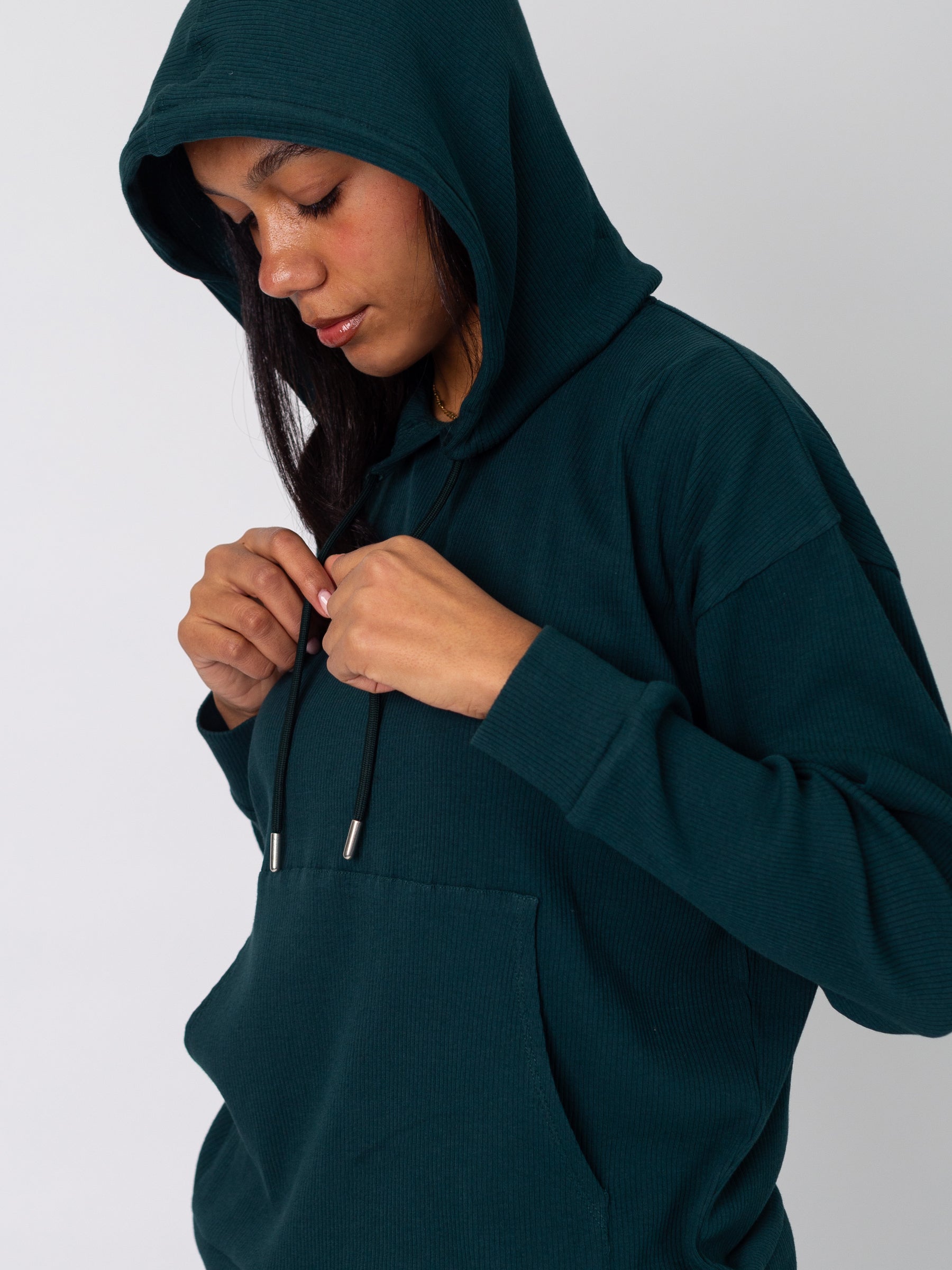 Hooded Sweatshirt Sweater Fleece Cotton Escape Luxe Fleece Hoodie