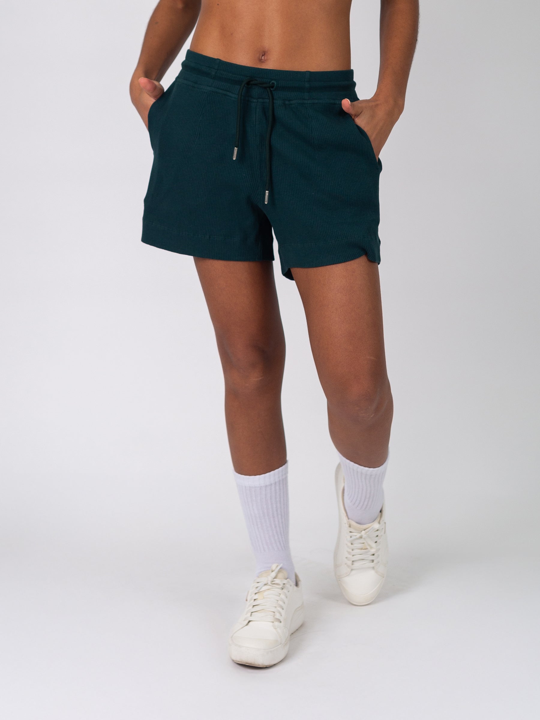 Revive™ Organic Cotton Shorts | Monstera-Organic Low Impact Activewear-Happy Earth