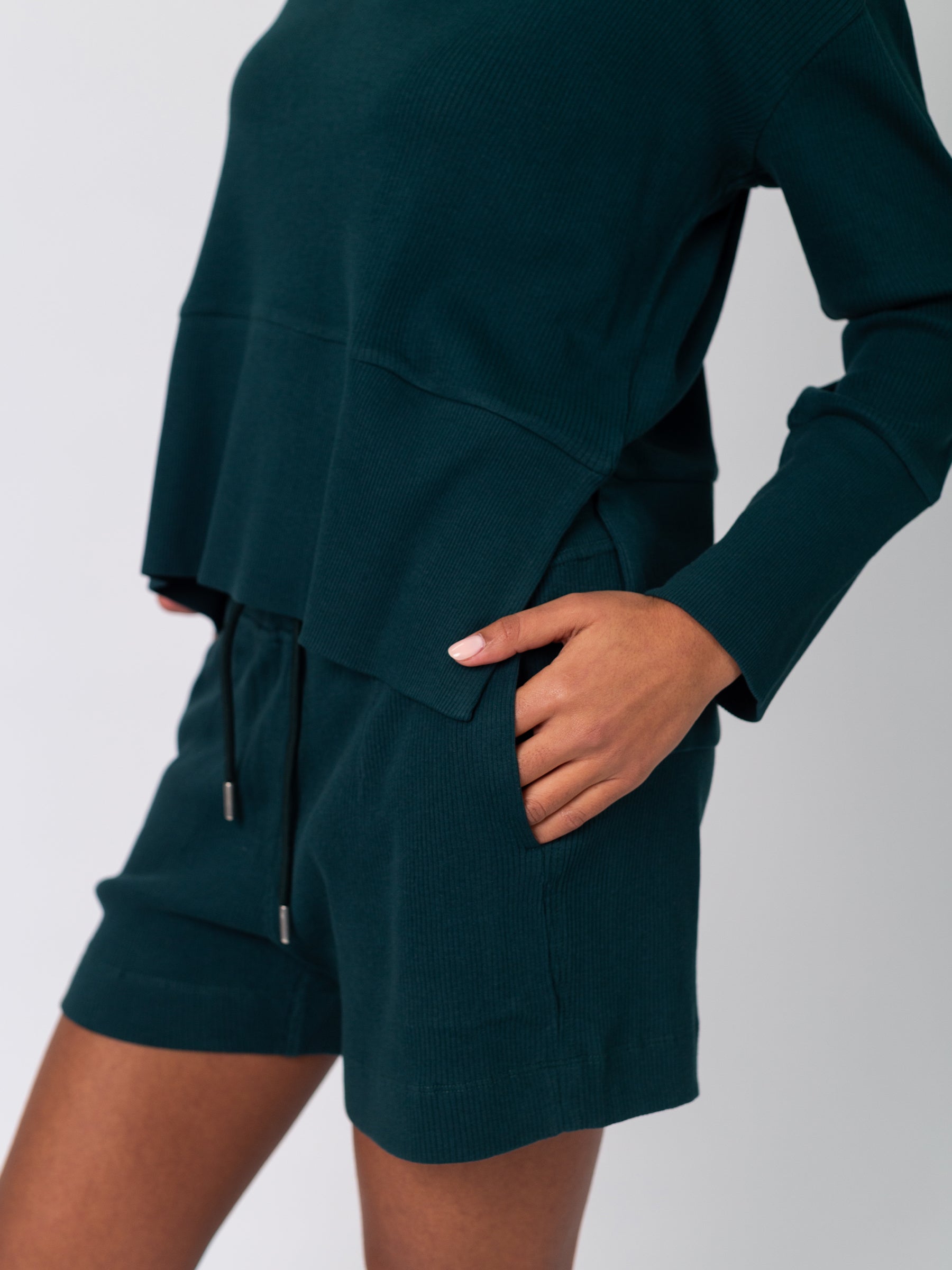 Revive™ Organic Cotton Shorts | Monstera-Organic Low Impact Activewear-Happy Earth