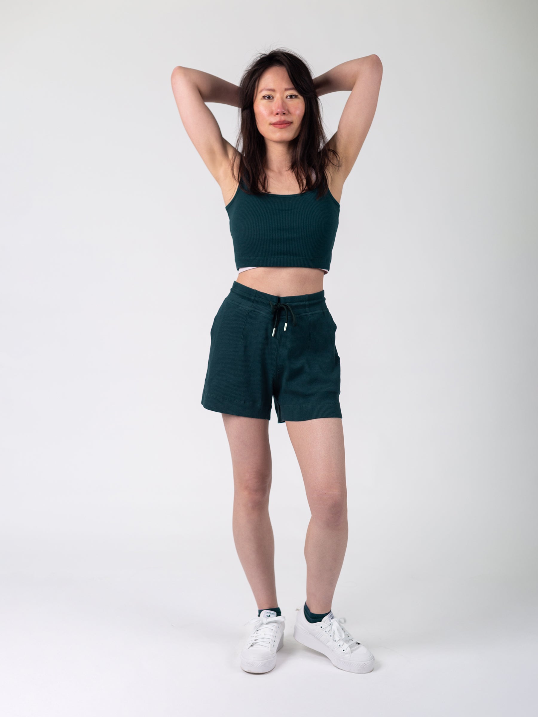 Revive™ Organic Cotton Shorts | Monstera-Organic Low Impact Activewear-Happy Earth