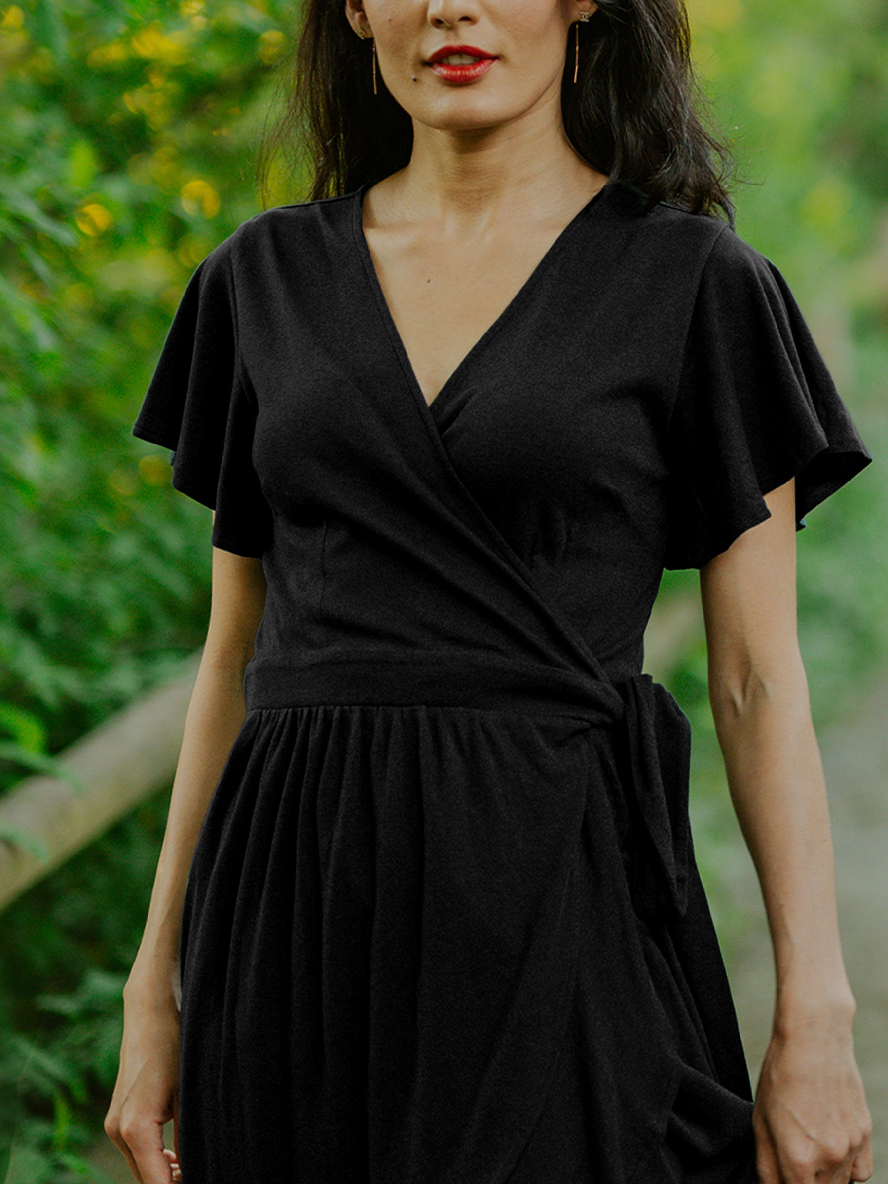 Ruffle Wrap Dress | Eclipse, a Organic Dress by Happy Earth Apparel