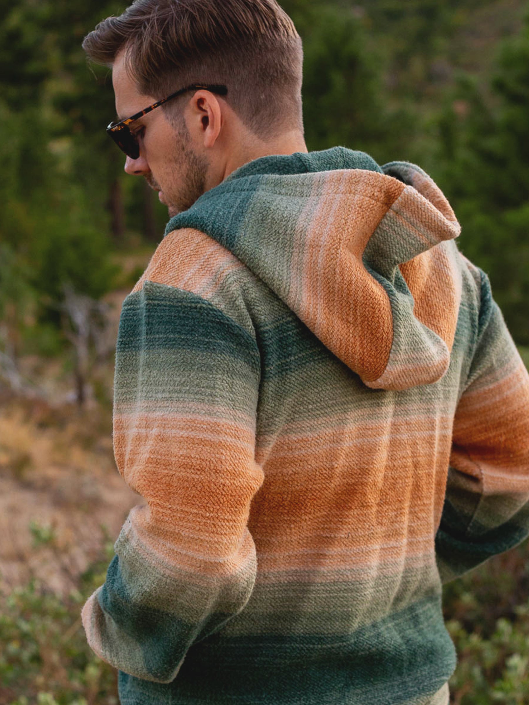 Autumn Ombré Sherpa, a Organic Jacket by Happy Earth Apparel