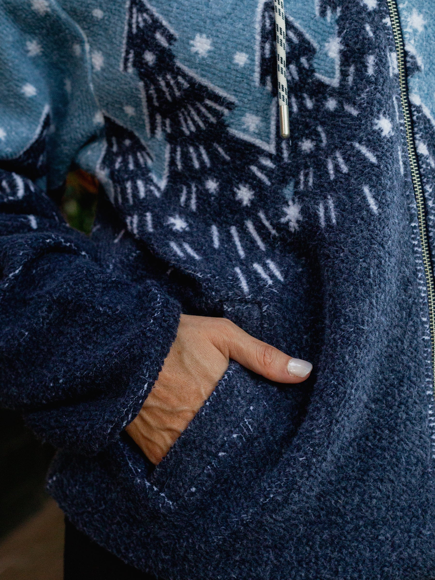 Forest Flurries Sherpa, a Organic Jacket by Happy Earth Apparel
