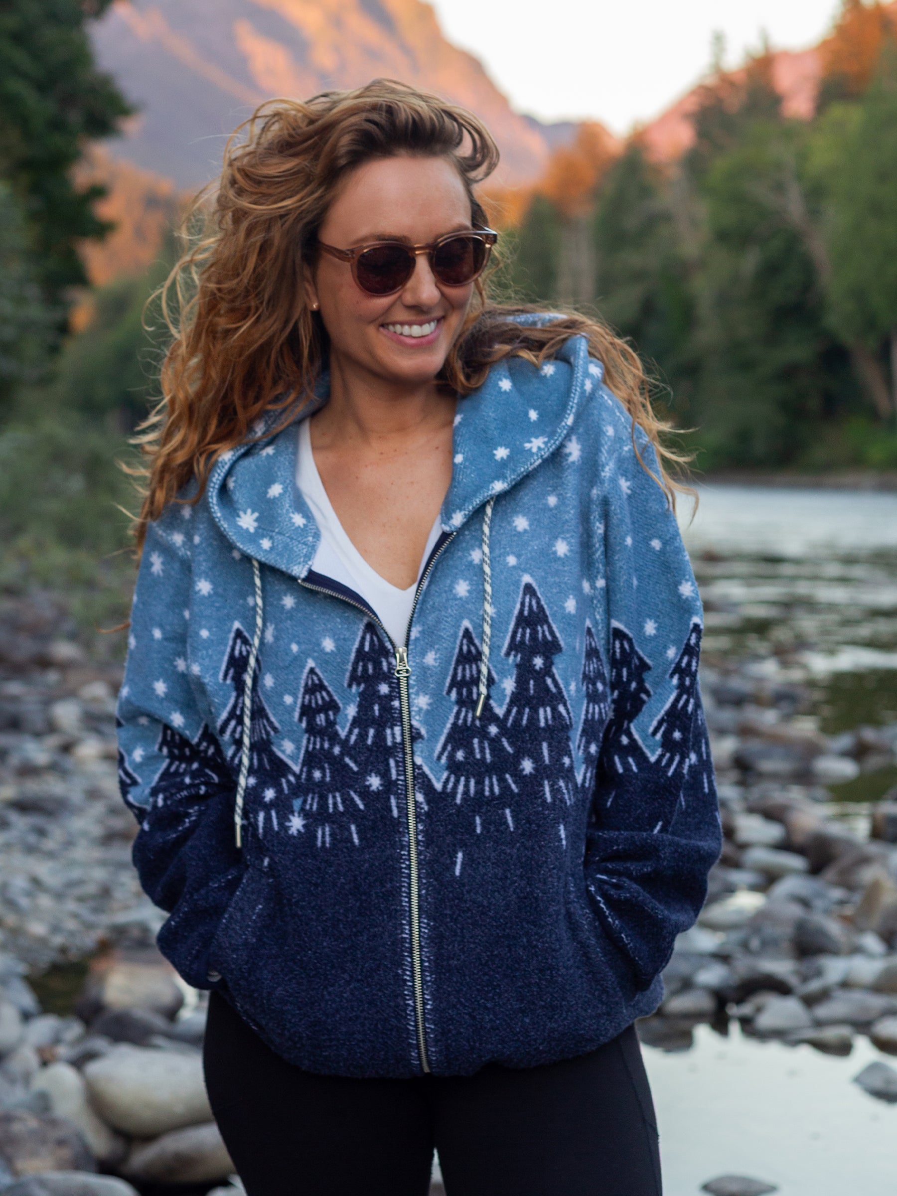 Forest Flurries Sherpa, a Organic Jacket by Happy Earth Apparel