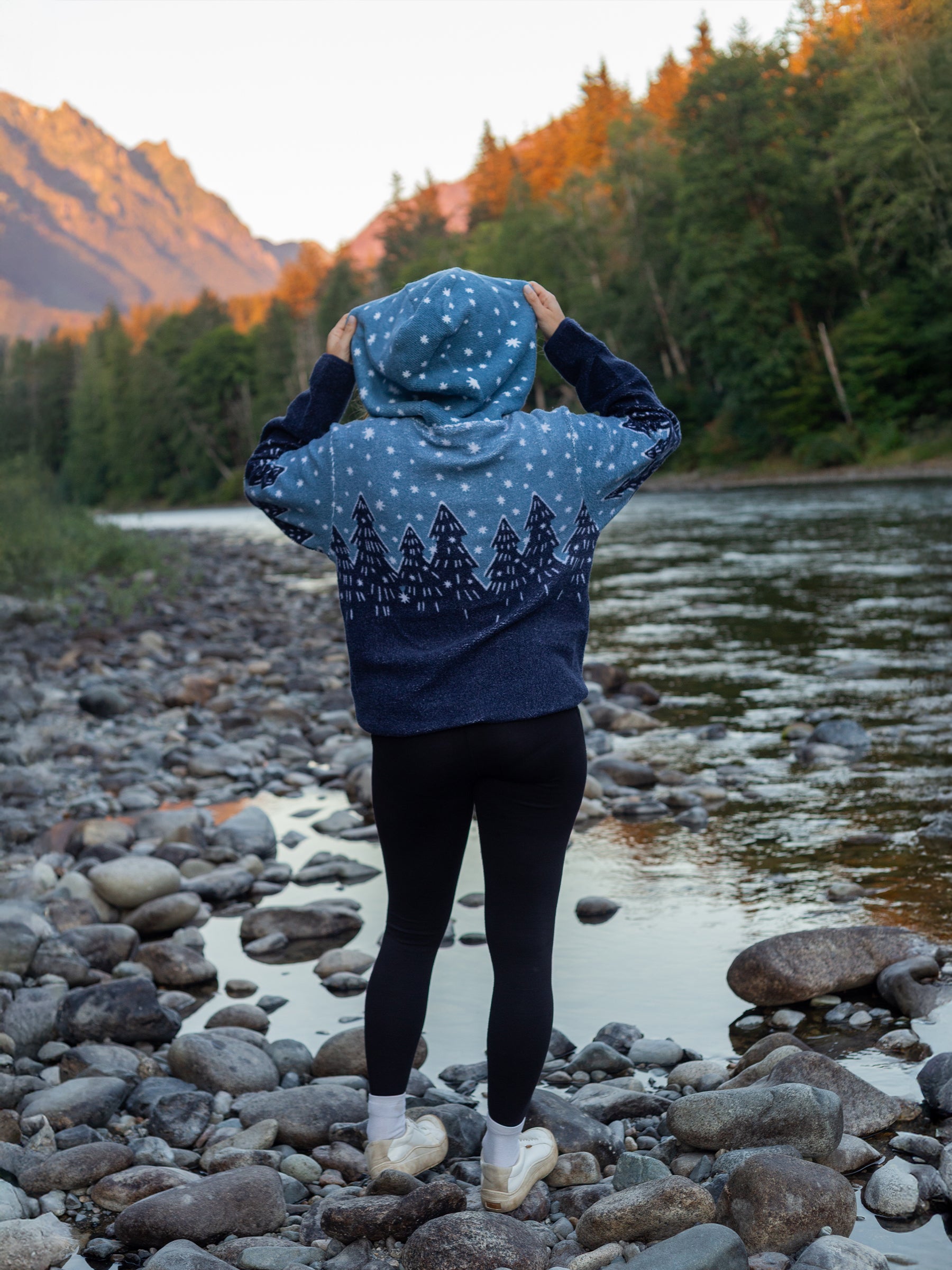 Forest Flurries Sherpa, a Organic Jacket by Happy Earth Apparel