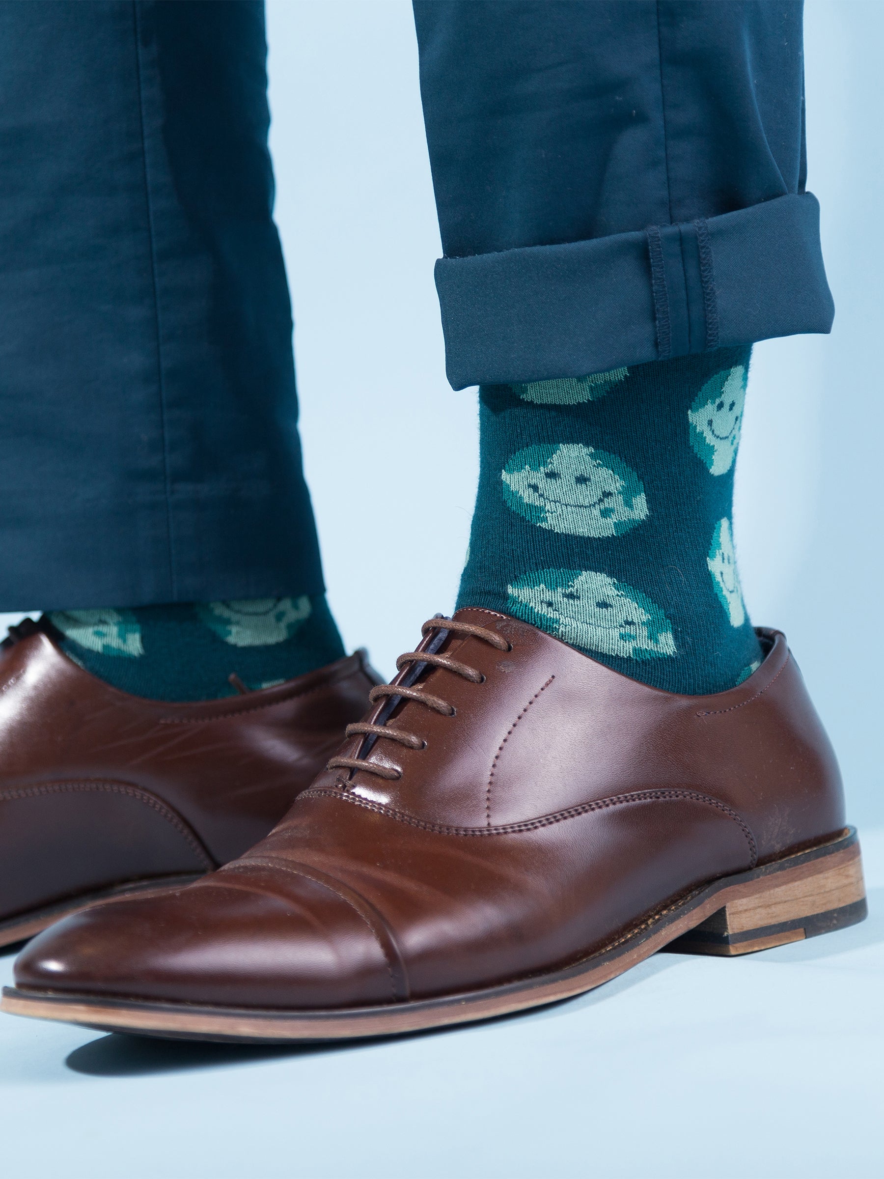 Smiley Planet Socks-Organic Socks-Happy Earth