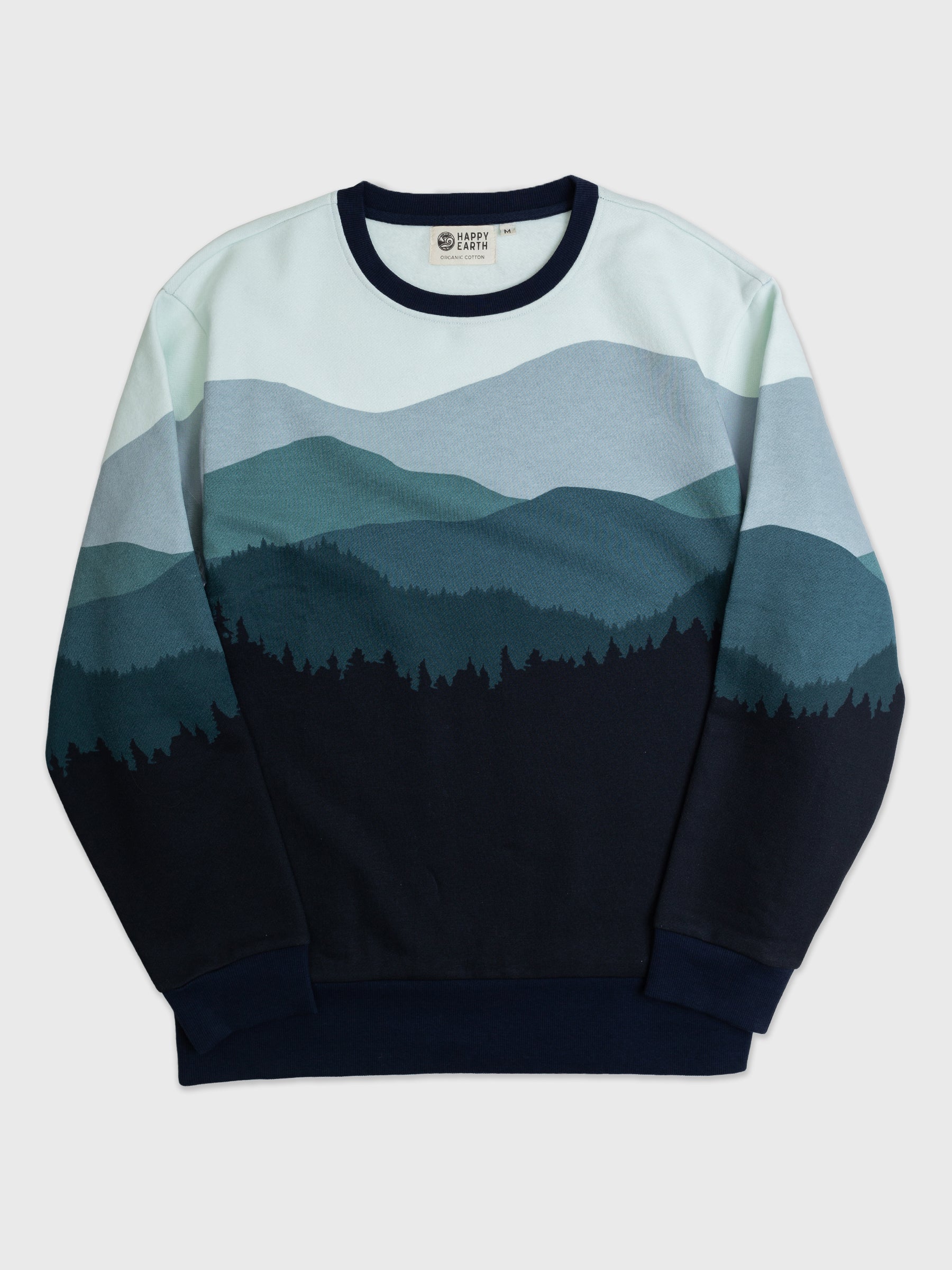 Smoky Mountains Pullover Organic Cotton Fleece Sweatshirt
