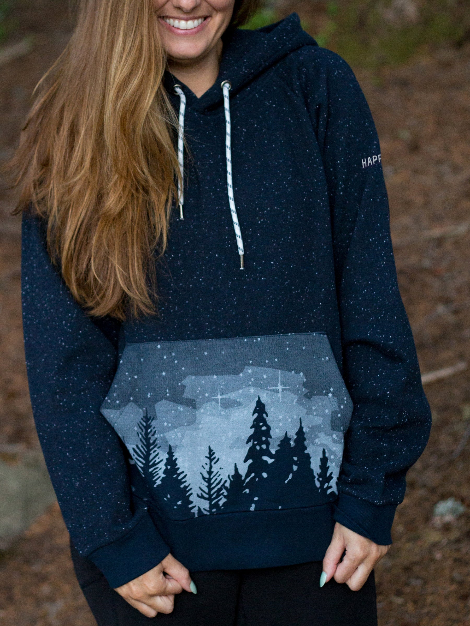 Starlit Night Hoodie, a Organic Hoodie by Happy Earth Apparel