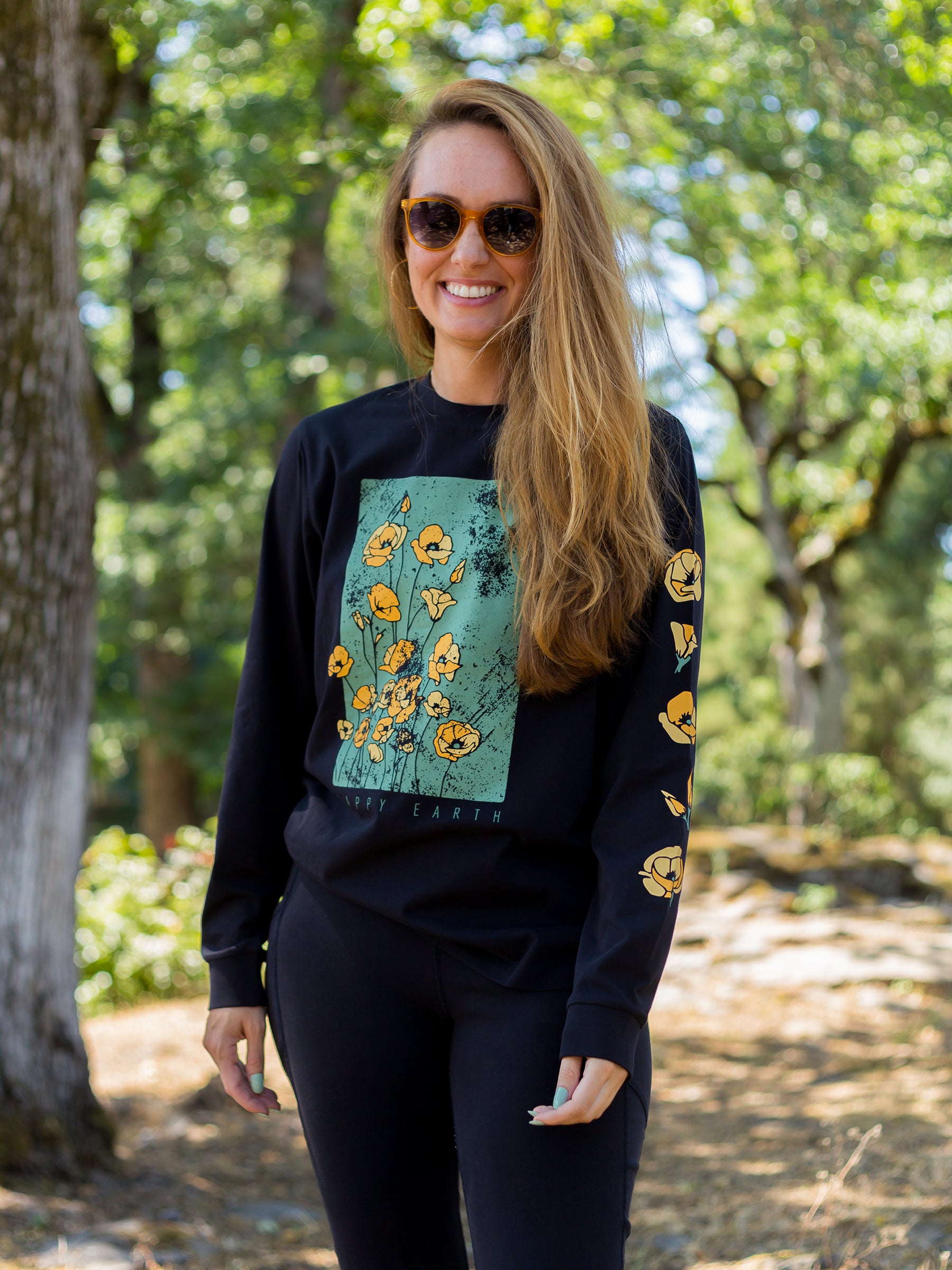 Superbloom Tee-Organic Long Sleeve Tee-Happy Earth