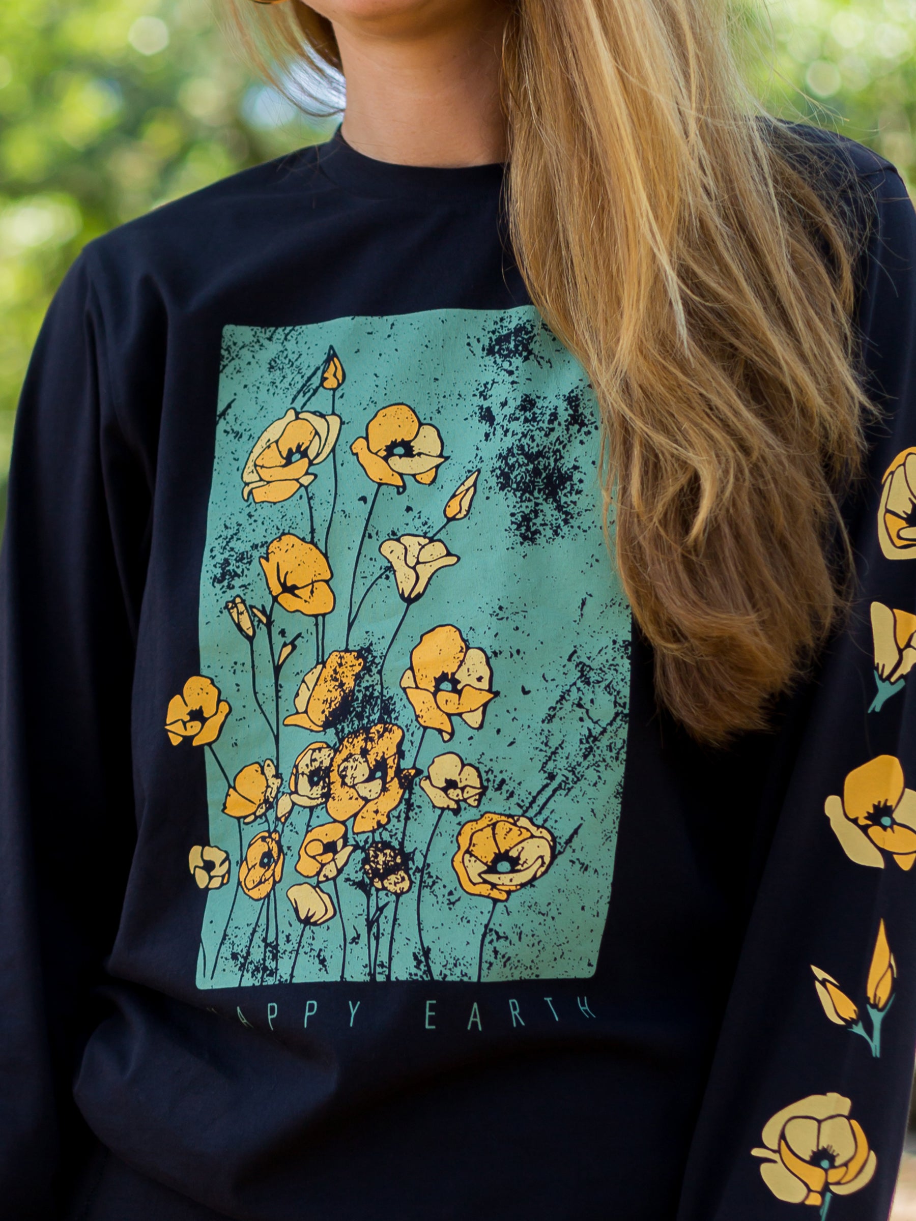 Superbloom Tee-Organic Long Sleeve Tee-Happy Earth