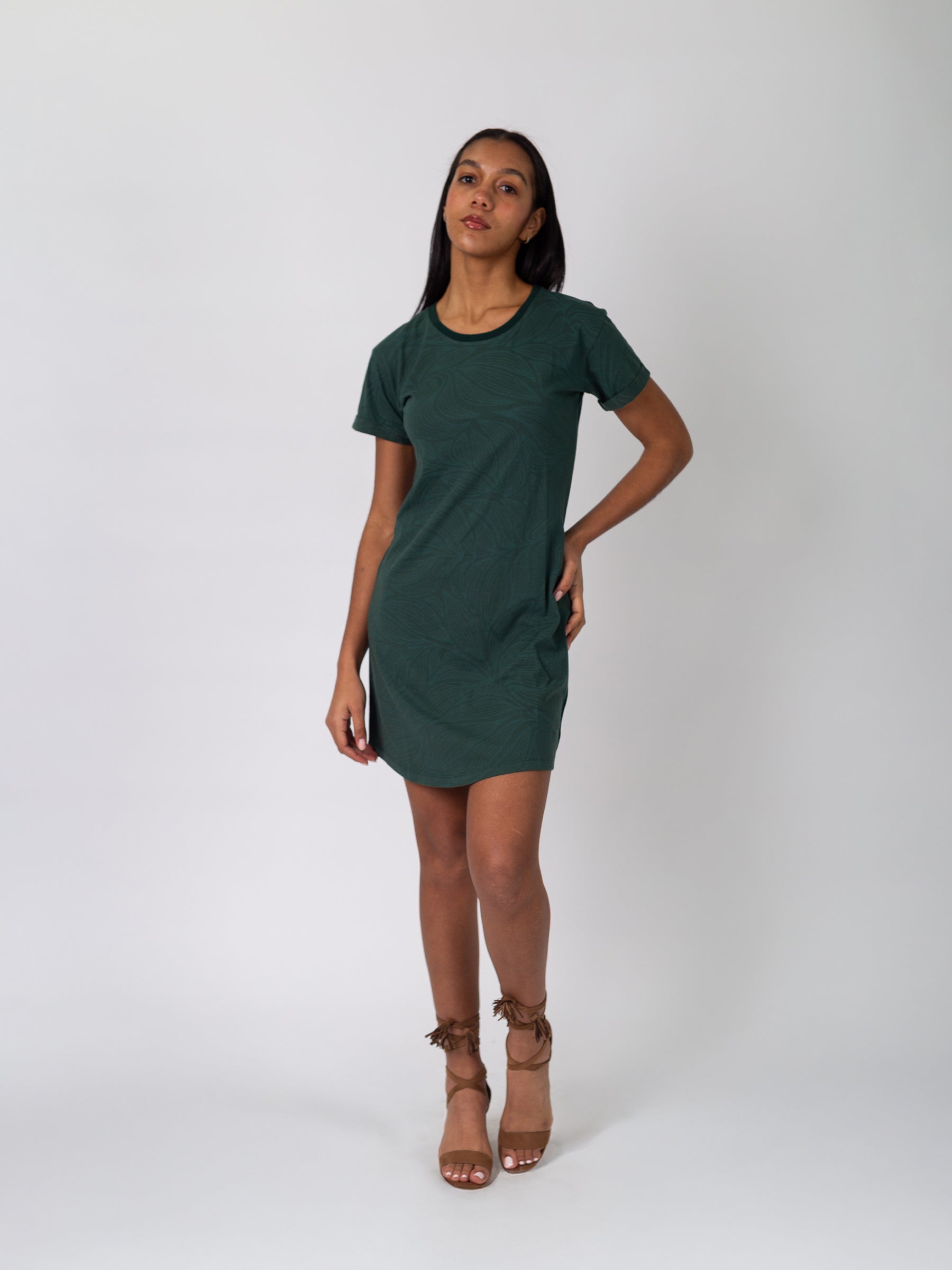 T-Shirt Dress | Tropics, a Organic Dress by Happy Earth Apparel